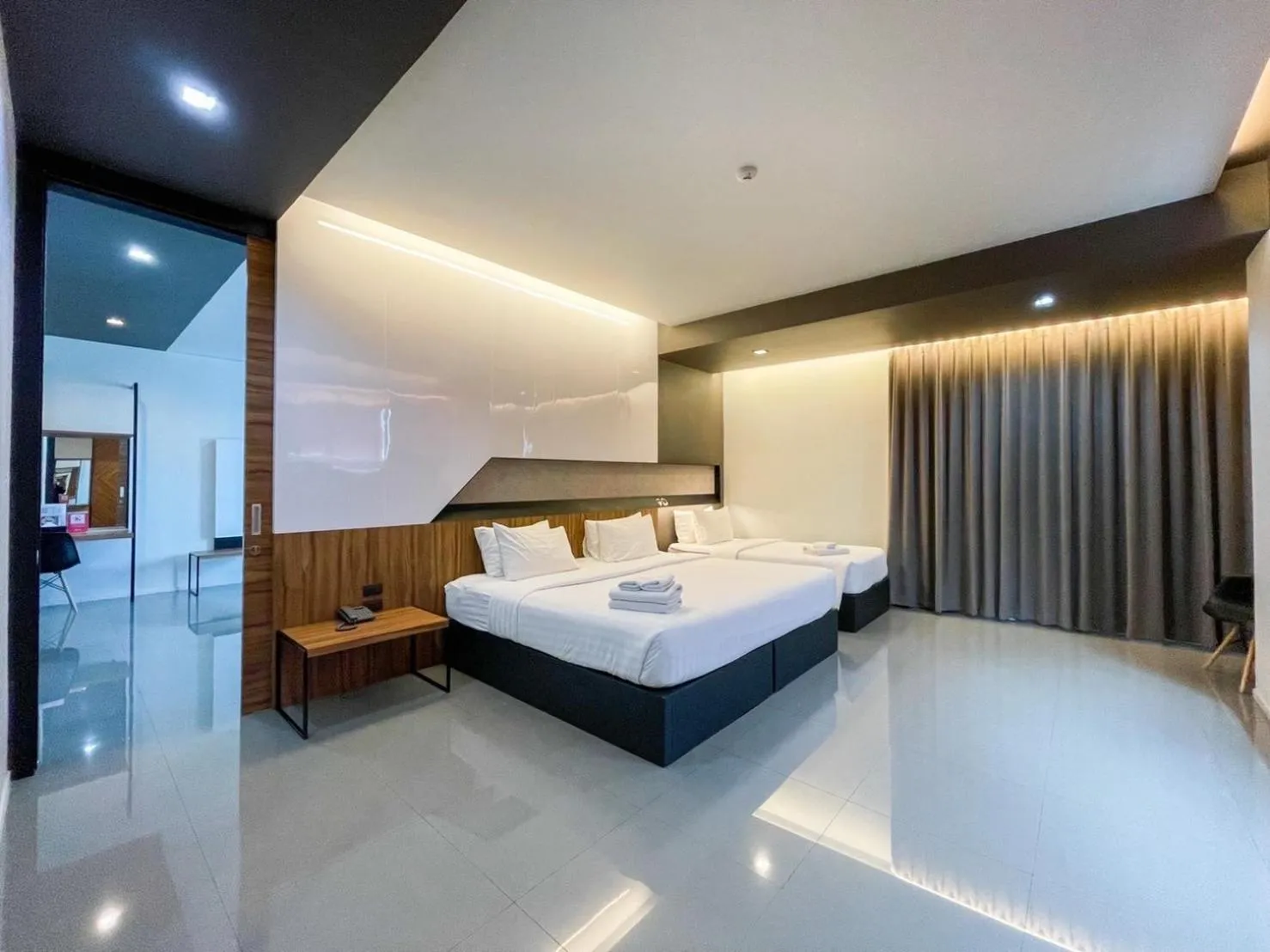 Bed in 9D Sport Hotel