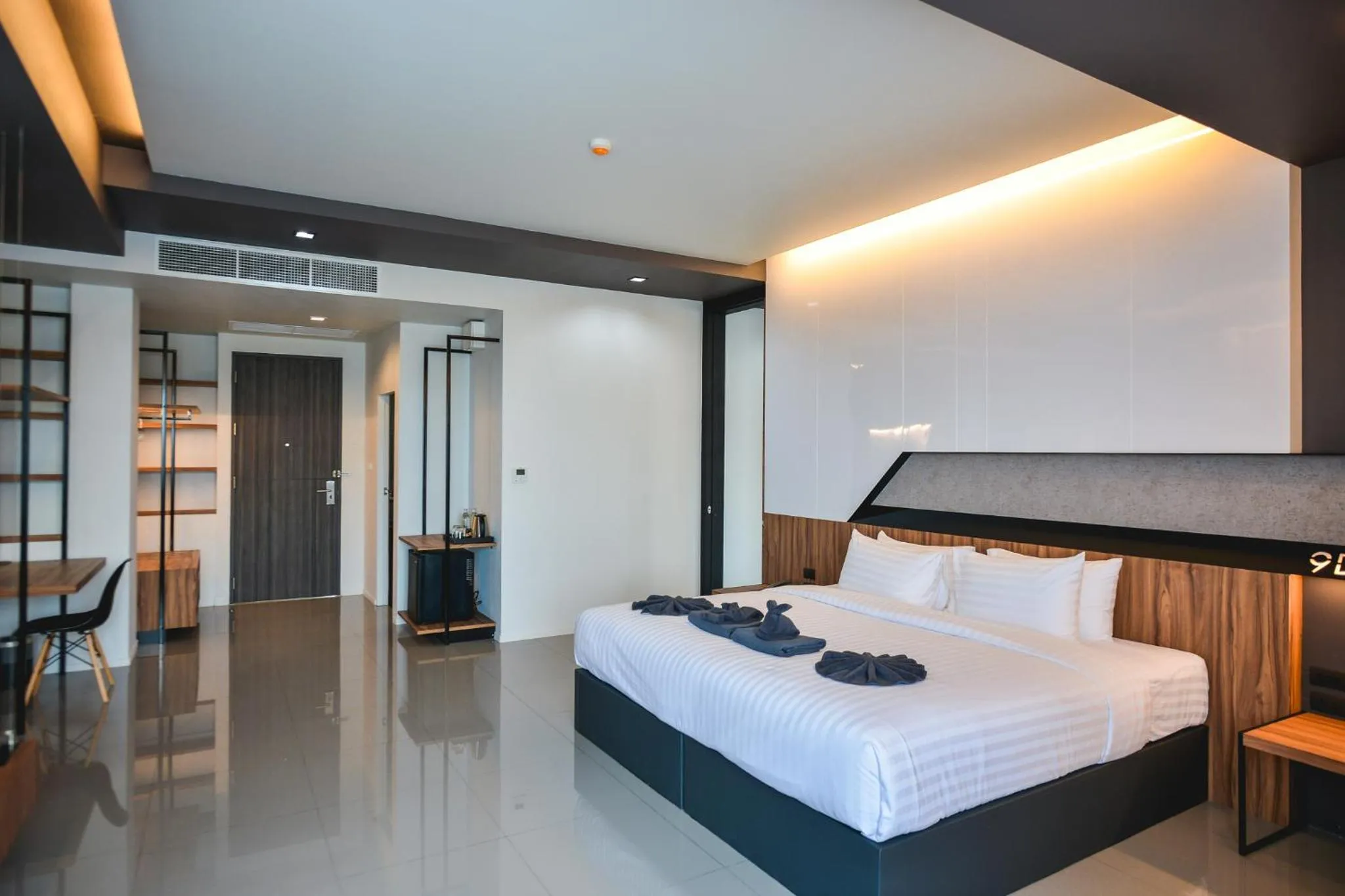 Bed in 9D Sport Hotel