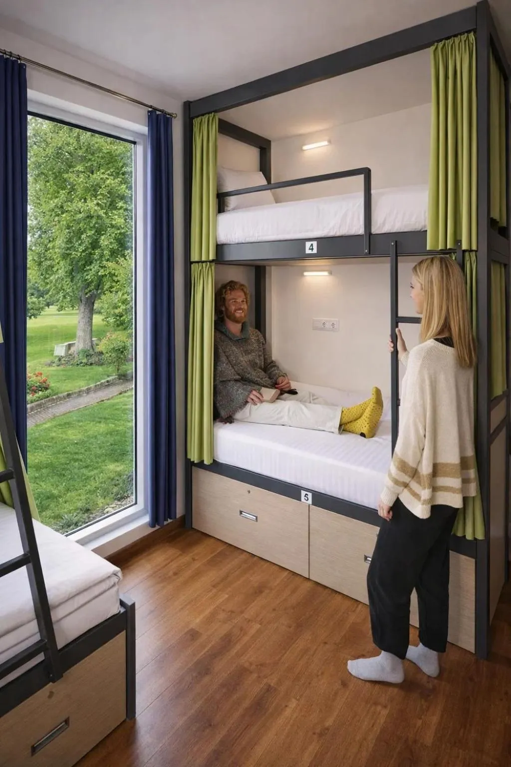 Bed in The Blue Jay Hostel