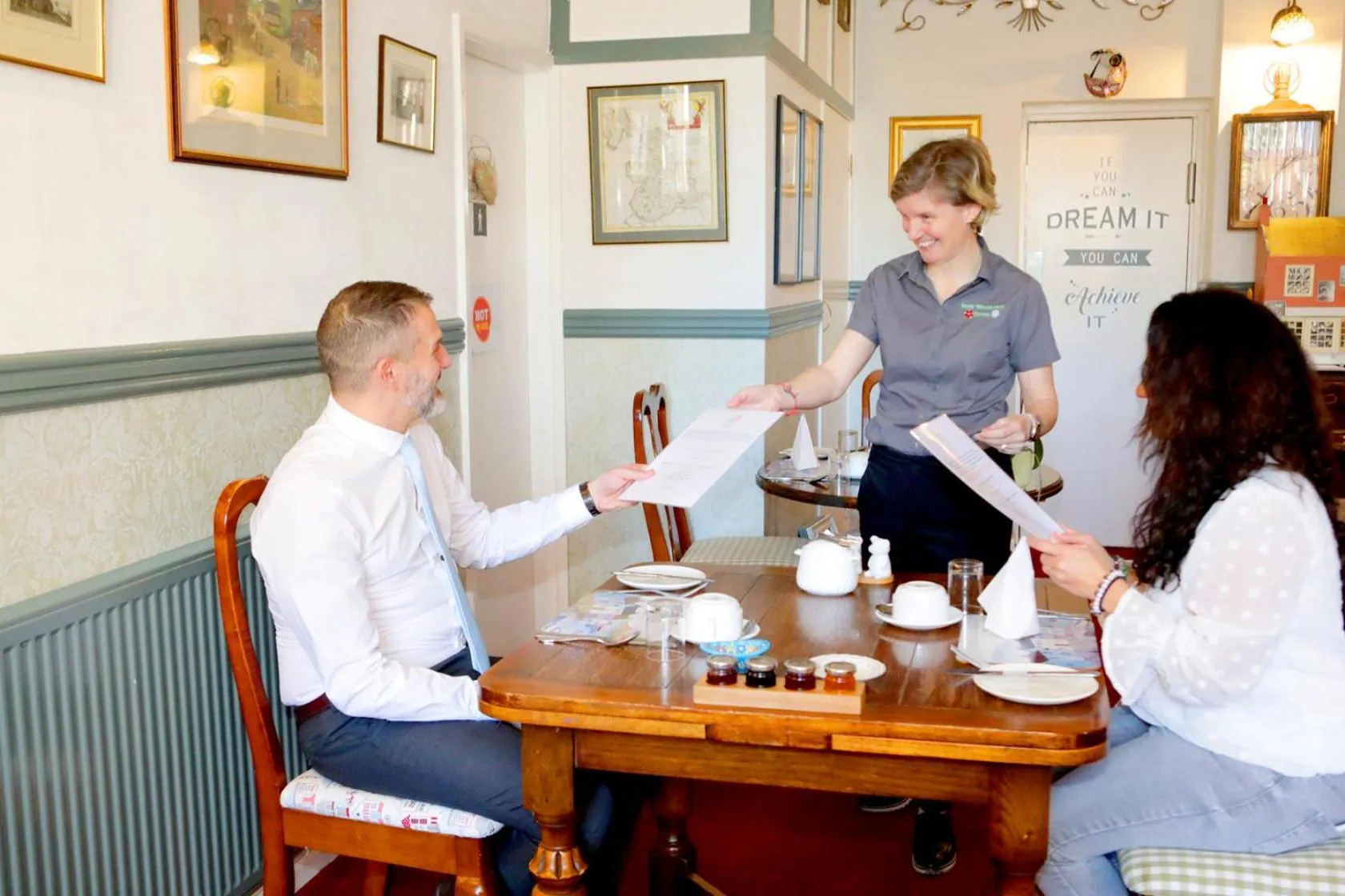Dining area in Bryn Woodlands House