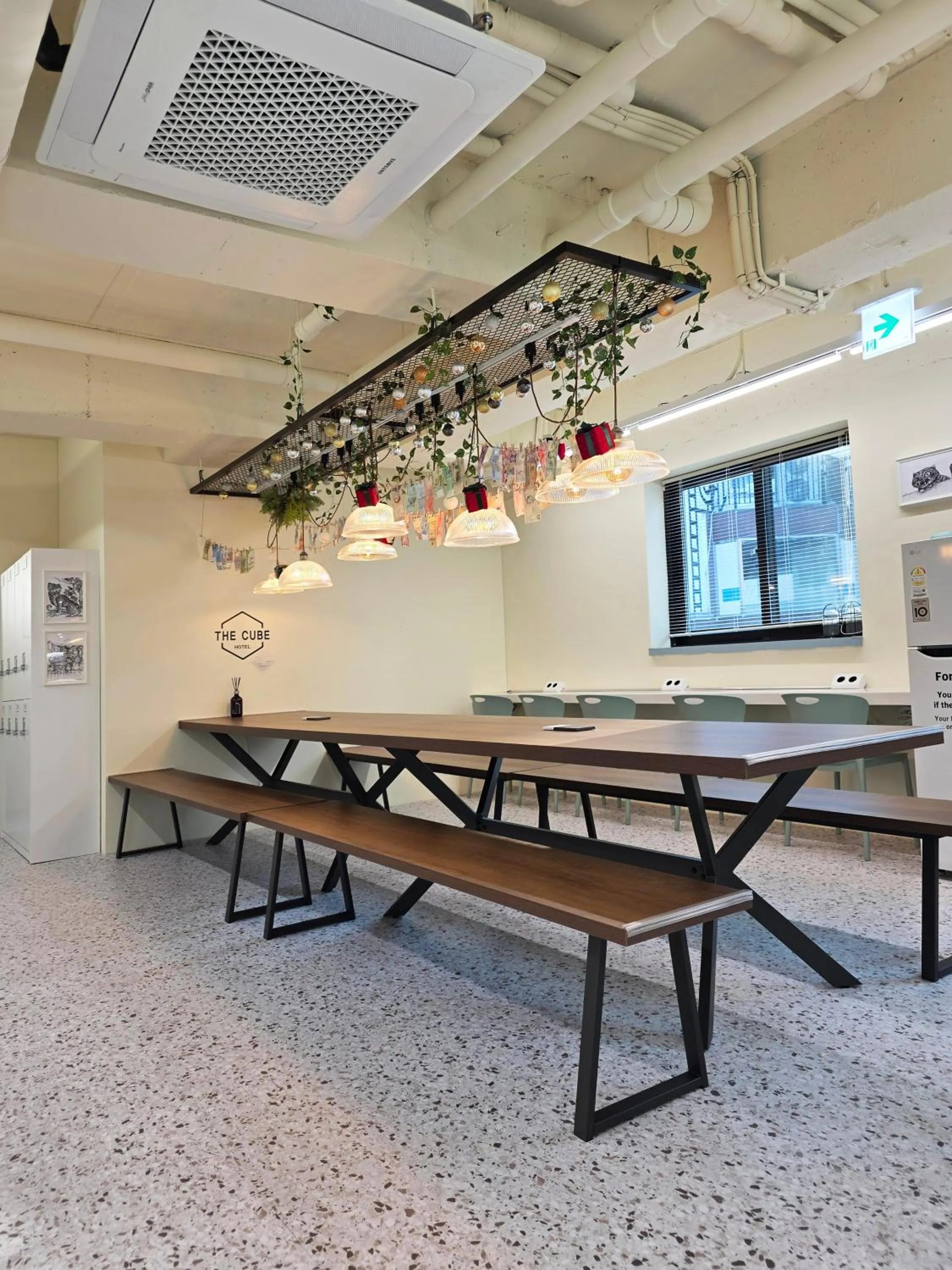 Communal lounge/ TV room in The Cube Hotel