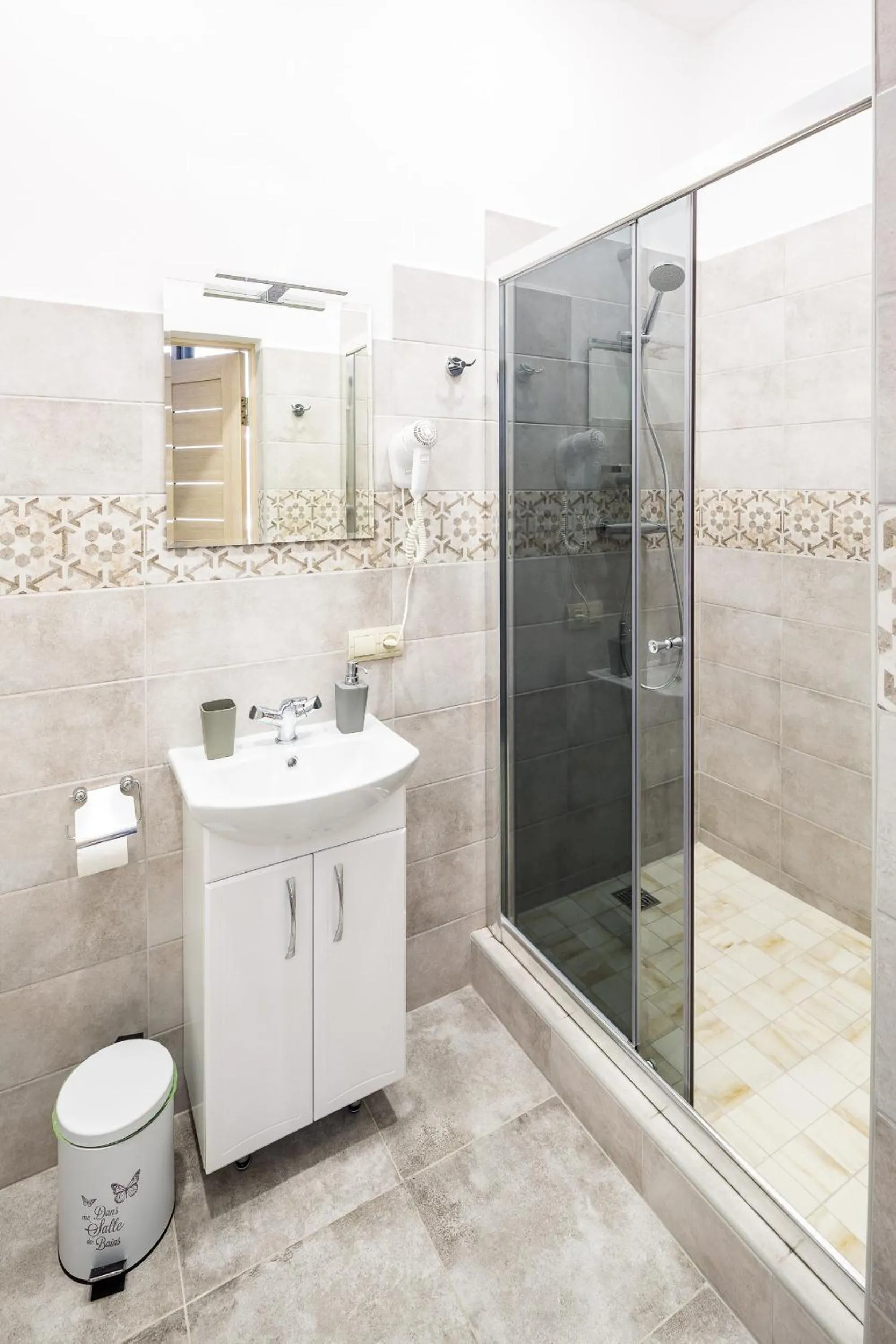 Shower in #1 APARTMENT