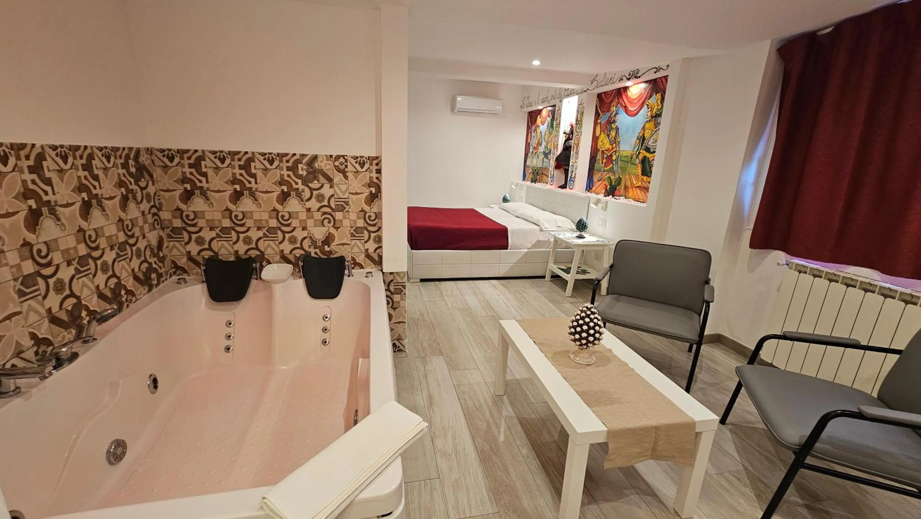 Hot Tub in B&B Triskèles Adult Only