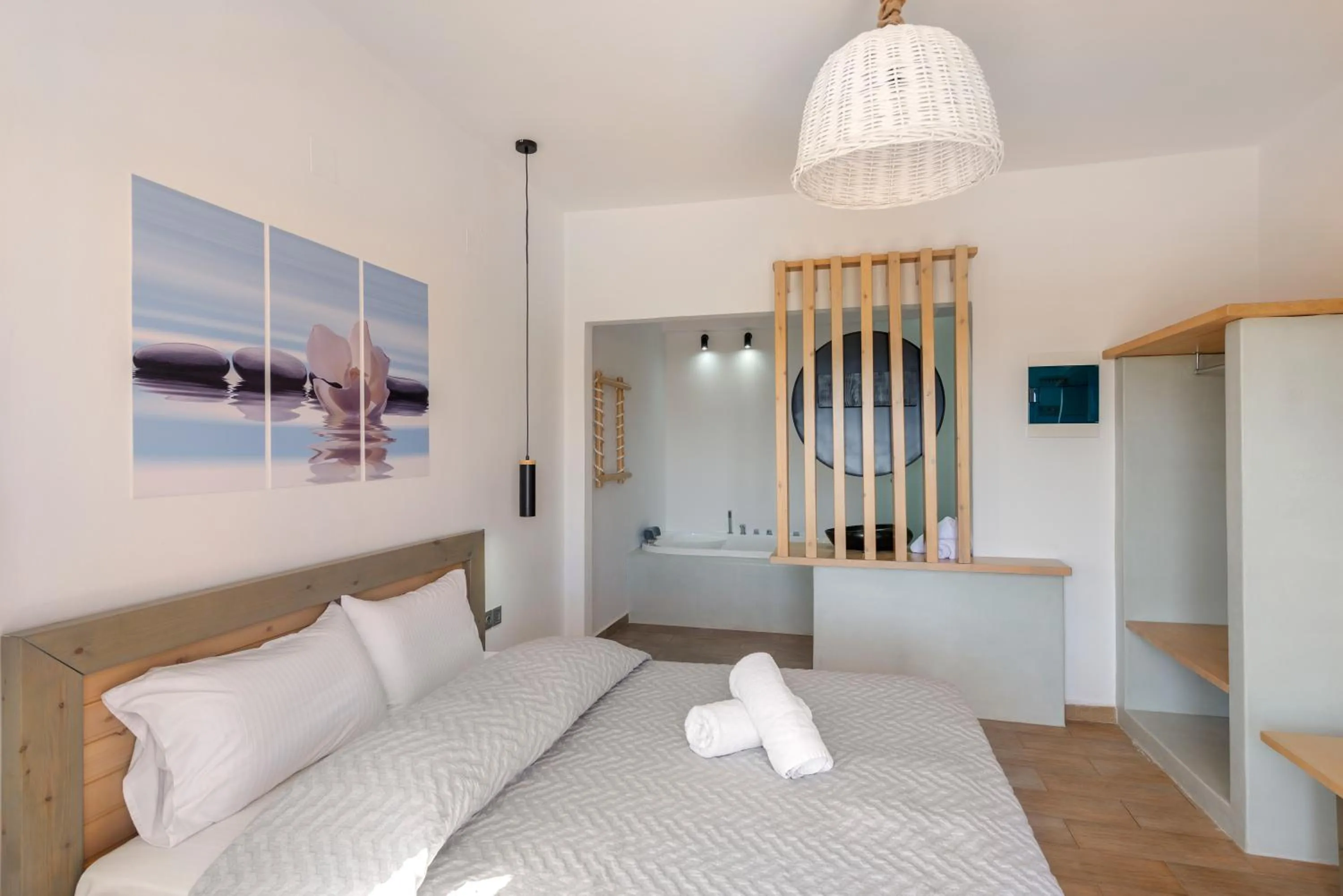 Photo of the whole room, Bed in Aegean Paradiso Vacation Club - "Adults Only"