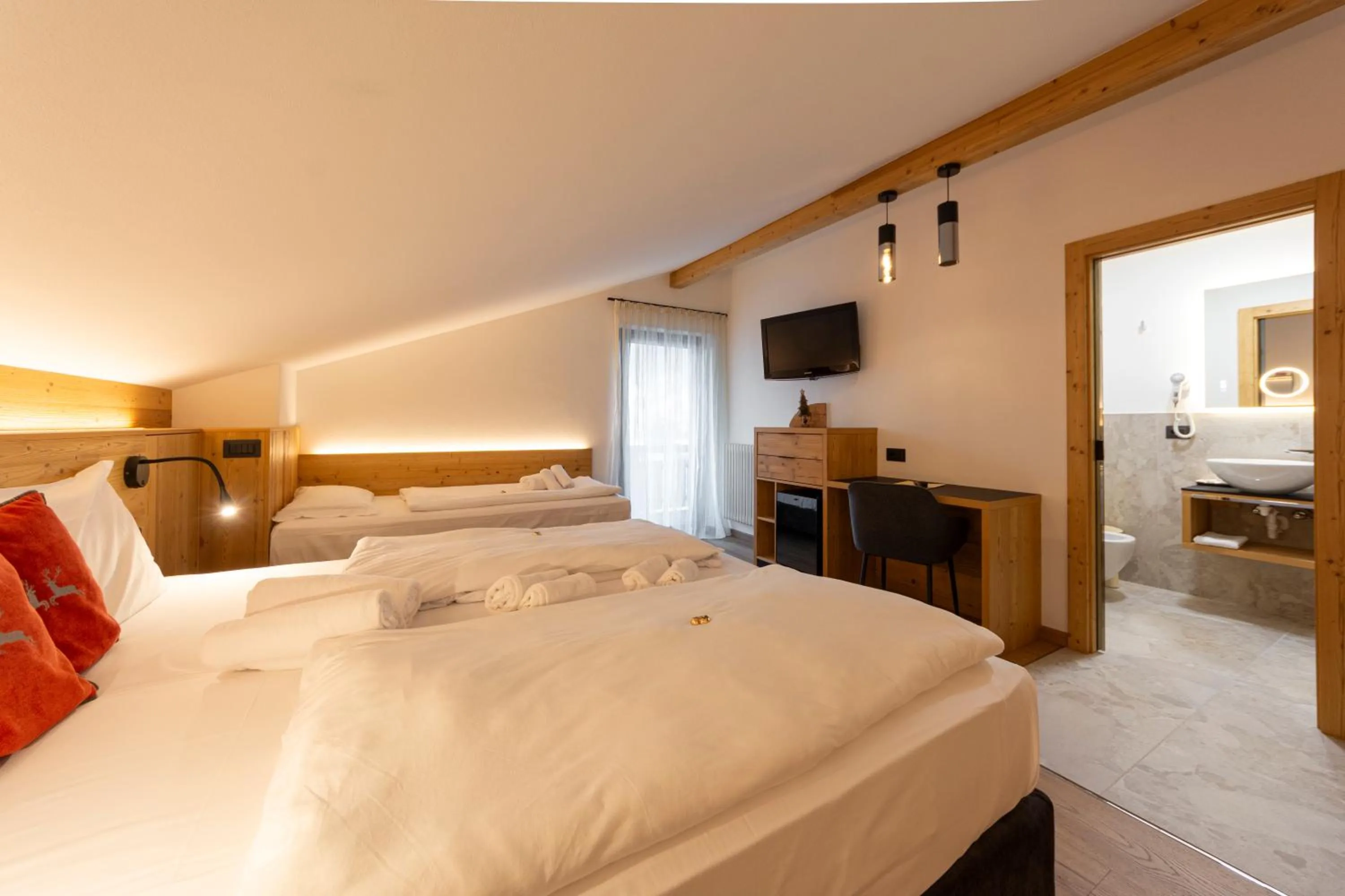 Bed in Hotel Ciampian