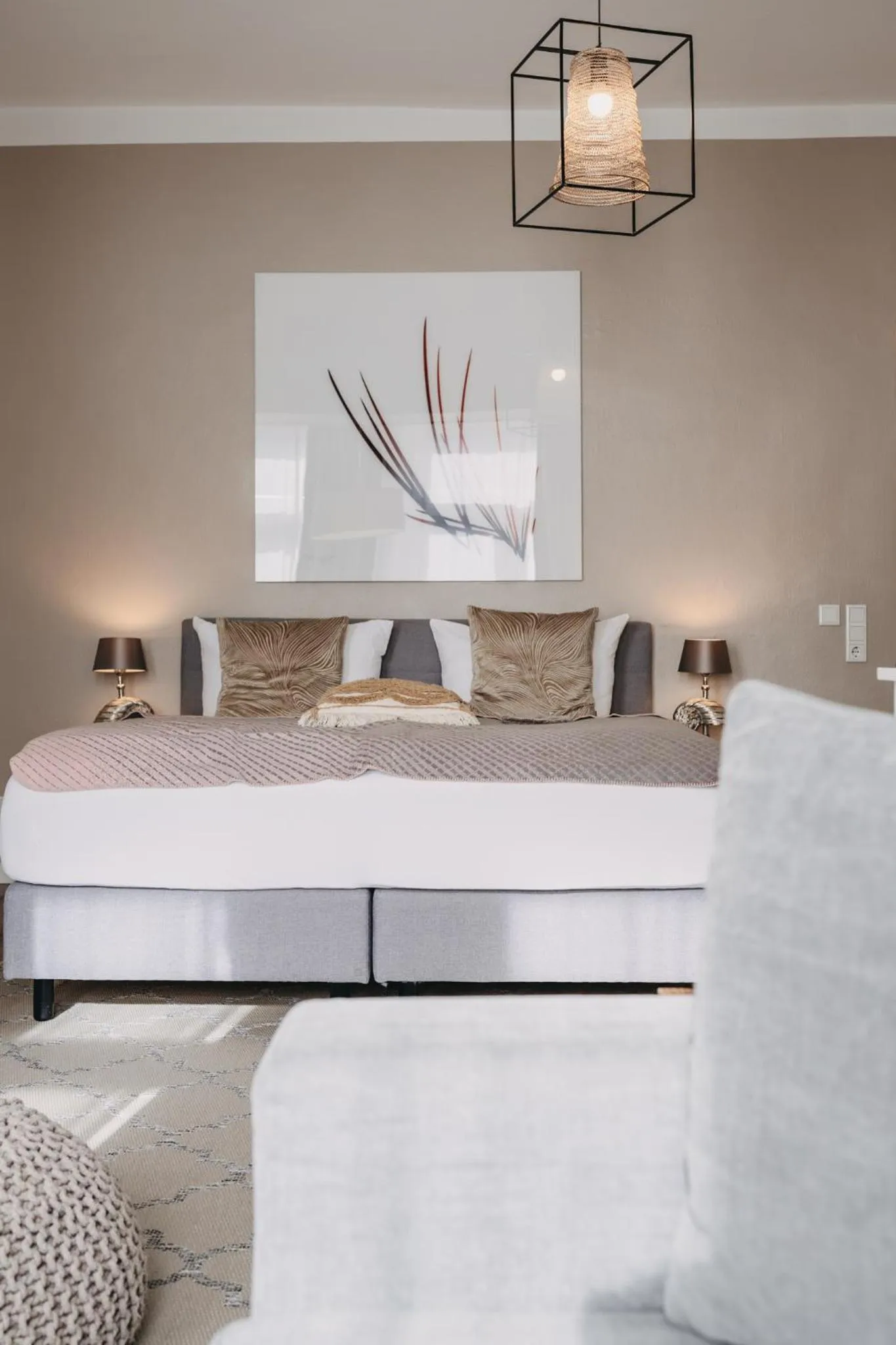 Seating area, Bed in Boutique Hotel Villa Monika