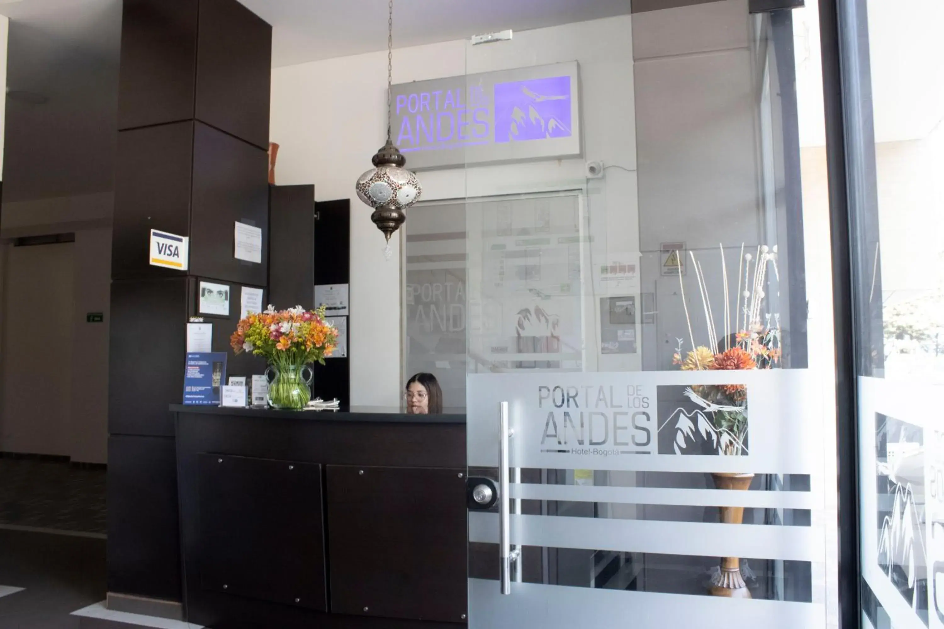Lobby or reception in Hotel Portal de los Andes Lobby or reception in Hotel Portal de los Andes