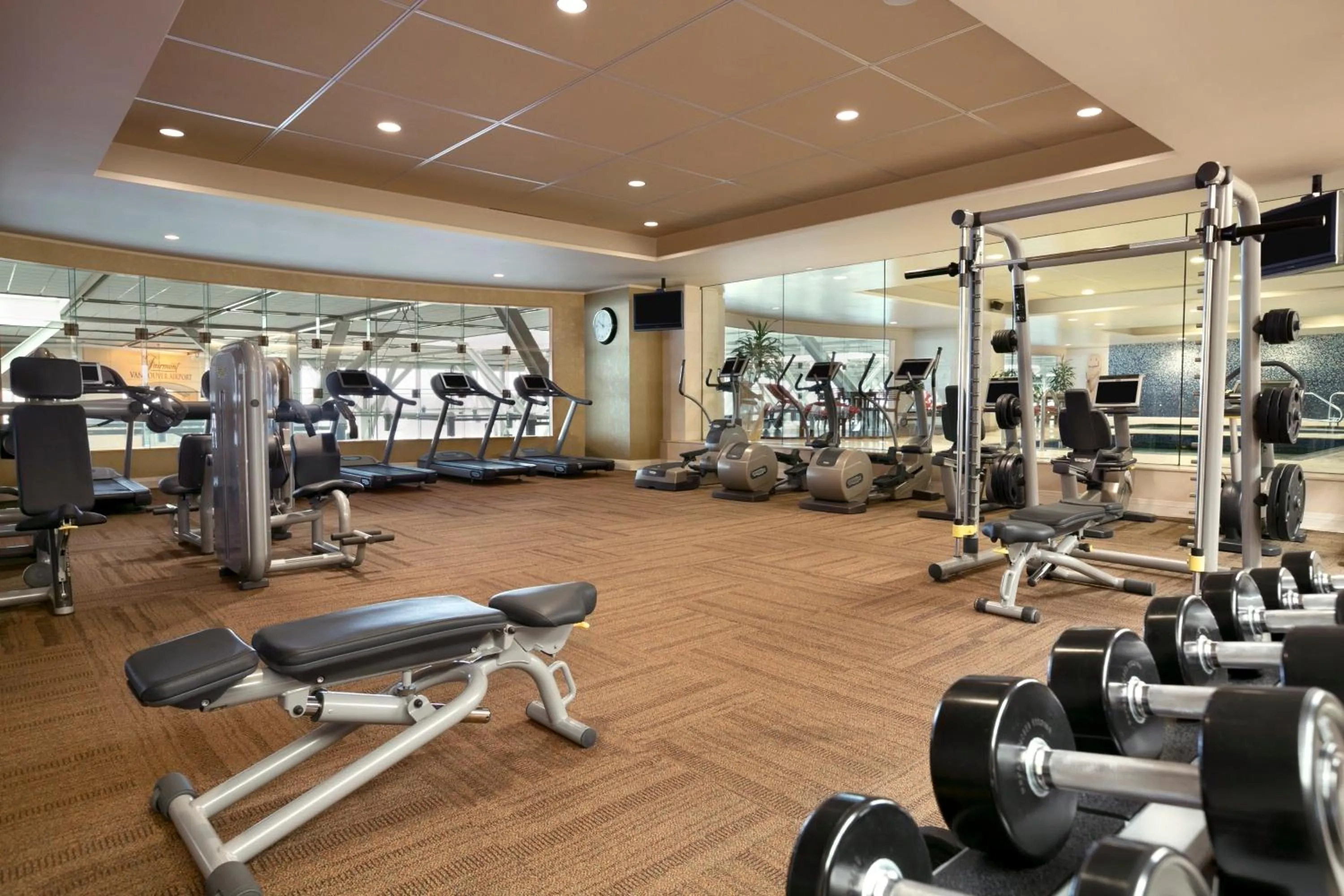 Fitness centre/facilities in Fairmont Vancouver Airport In-Terminal Hotel