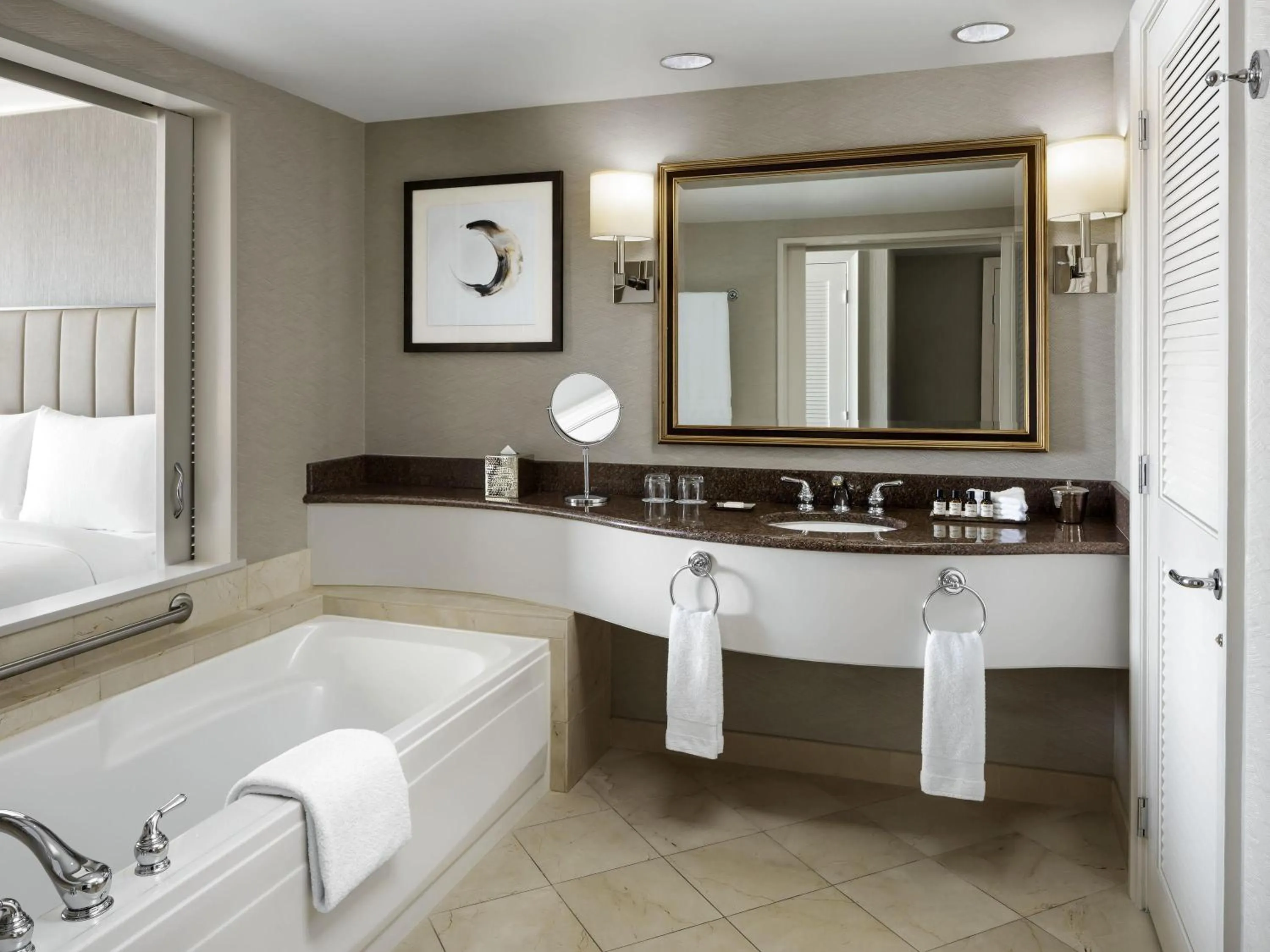 Bedroom in Fairmont Vancouver Airport In-Terminal Hotel