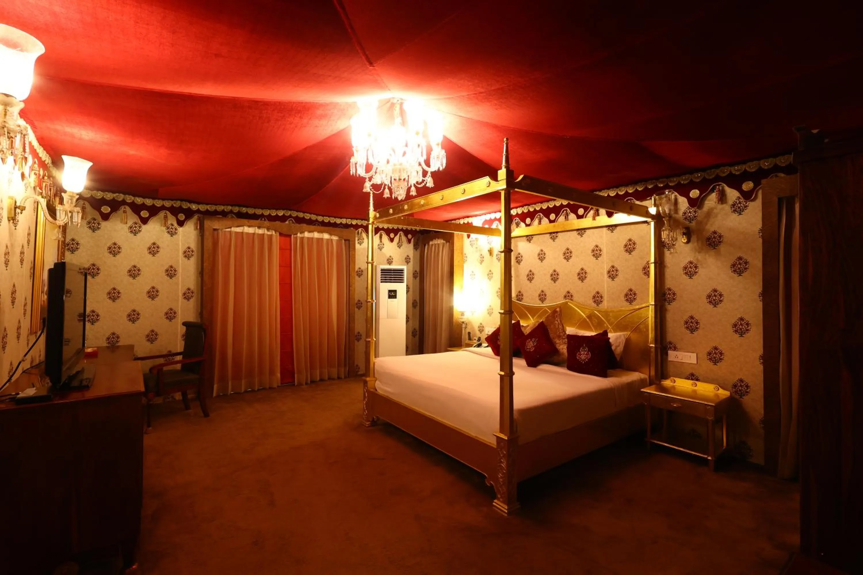 Bed in Rajasthali Resort & Spa