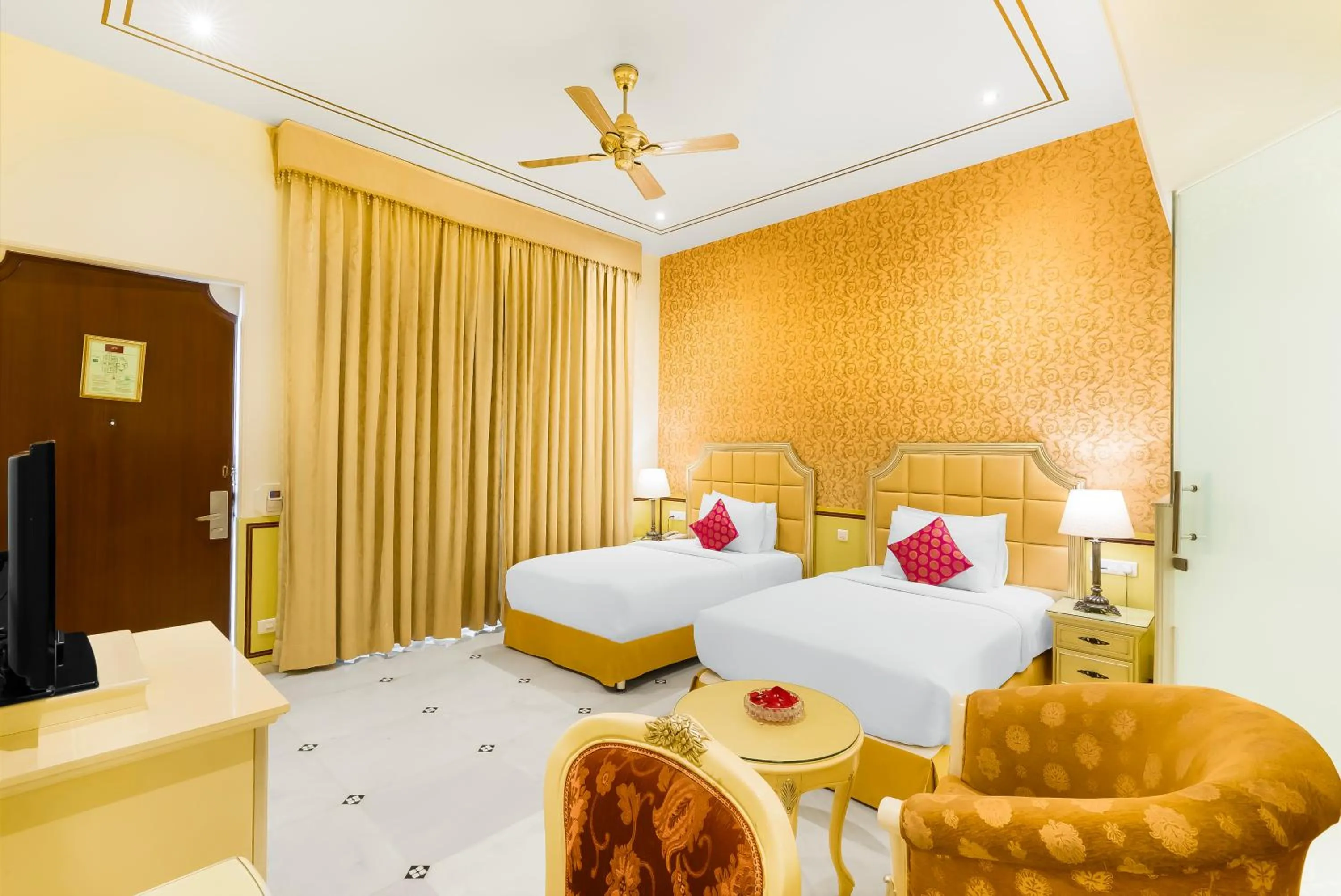 Bed in Rajasthali Resort & Spa