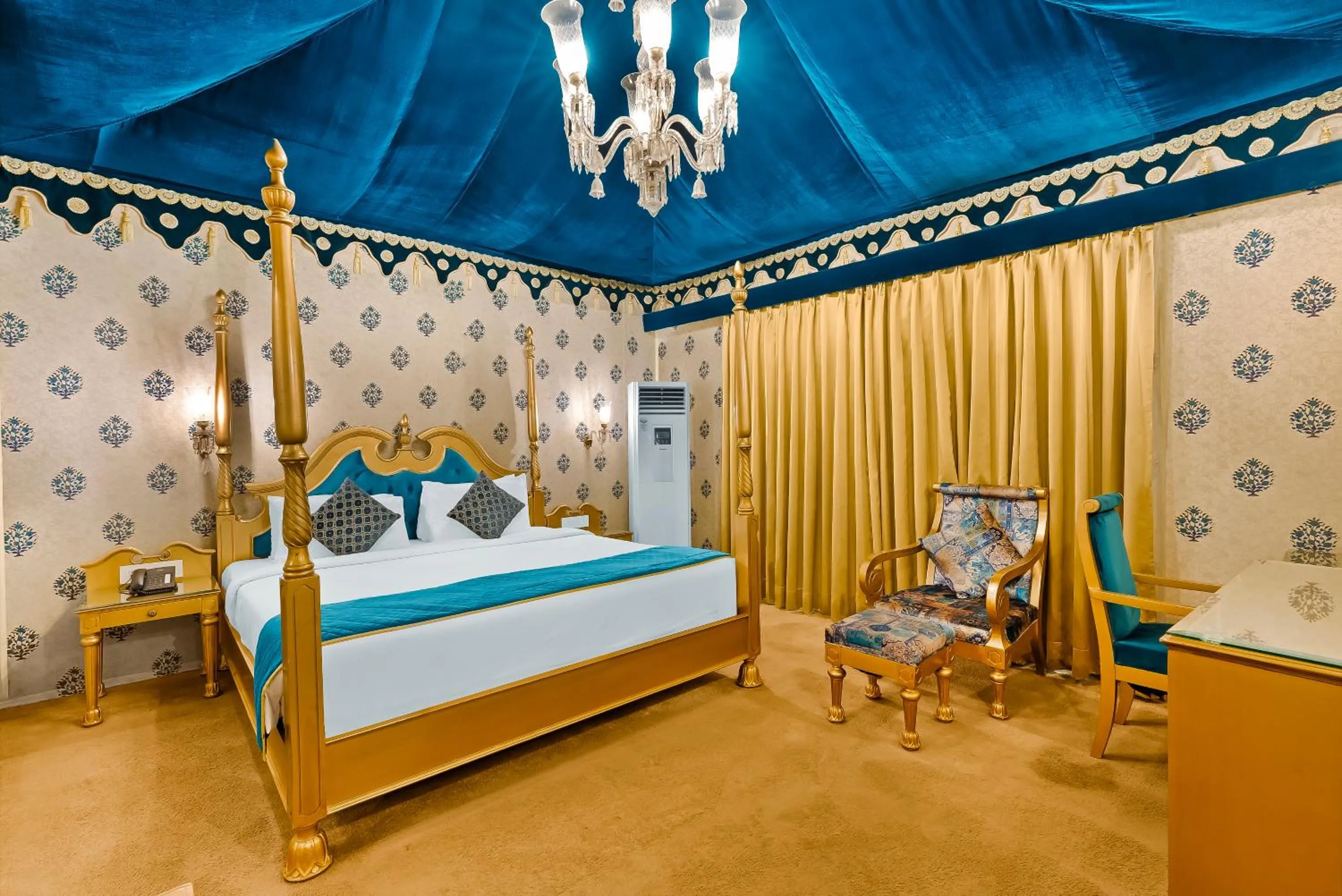 Bed in Rajasthali Resort & Spa
