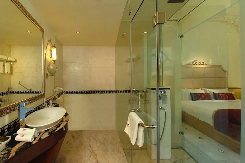 Bathroom, Bed in Rajasthali Resort & Spa