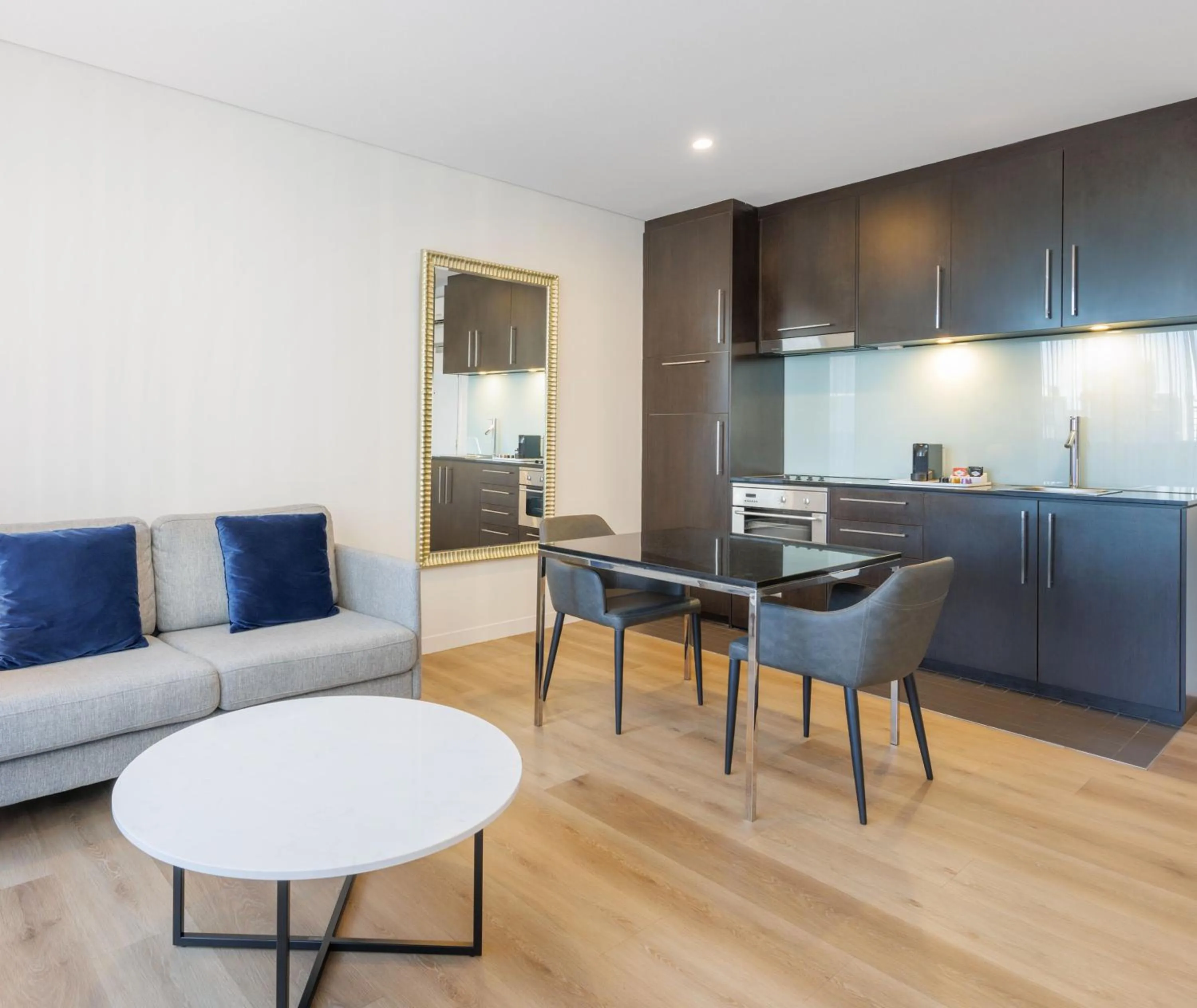 Kitchen or kitchenette in Oaks Melbourne on Collins Suites