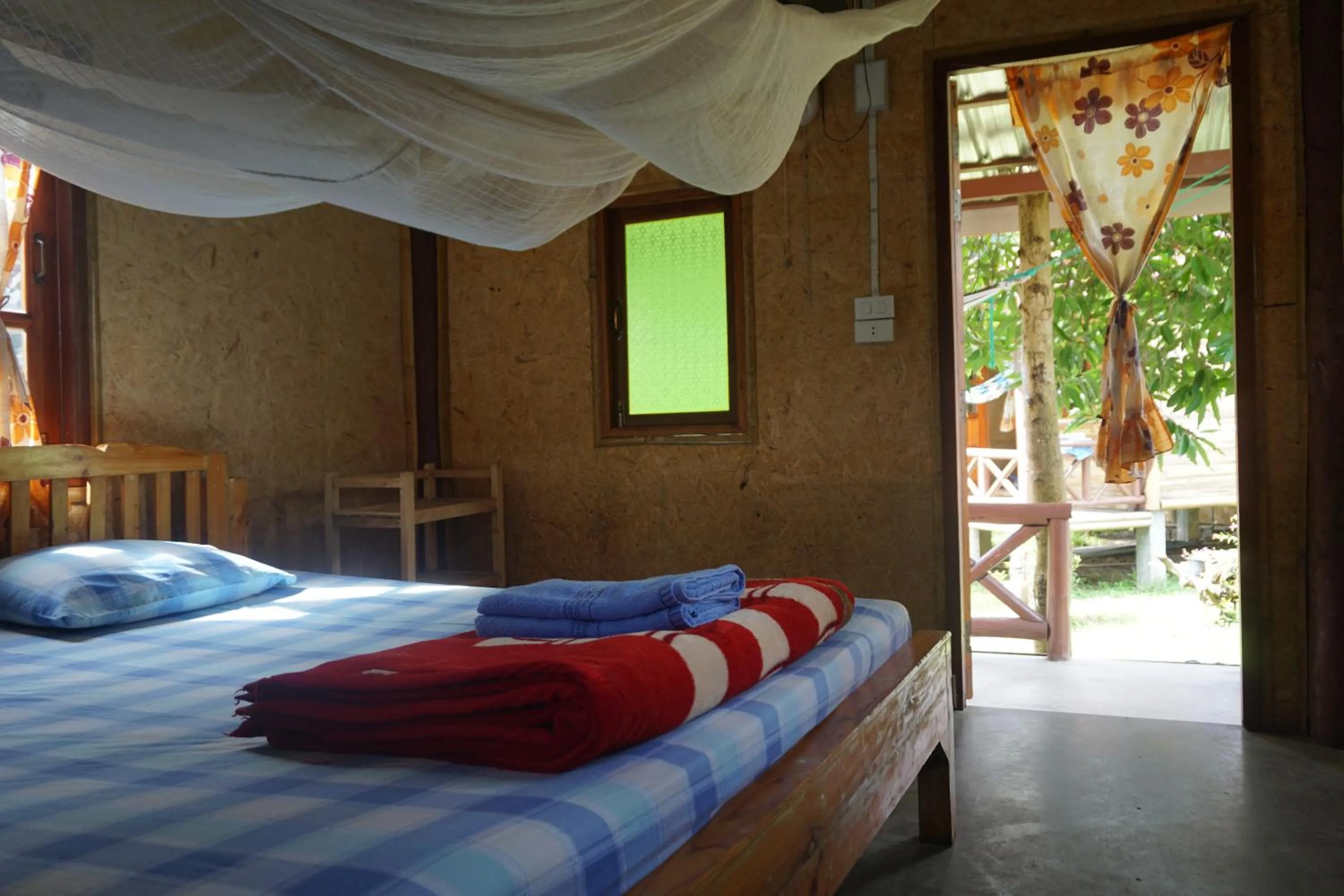 Bed in Family Hut Pai