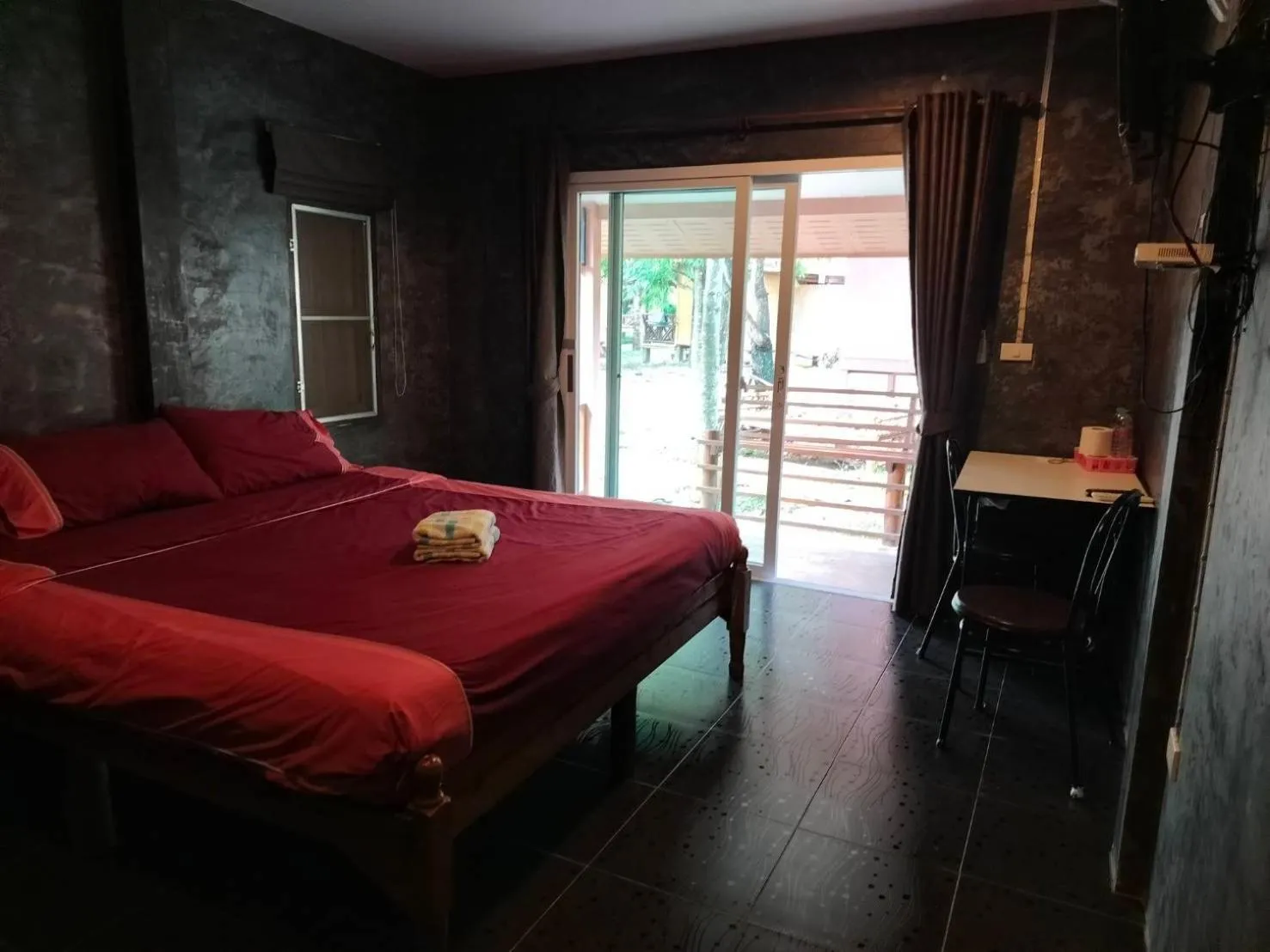 Bed in Family Hut Pai