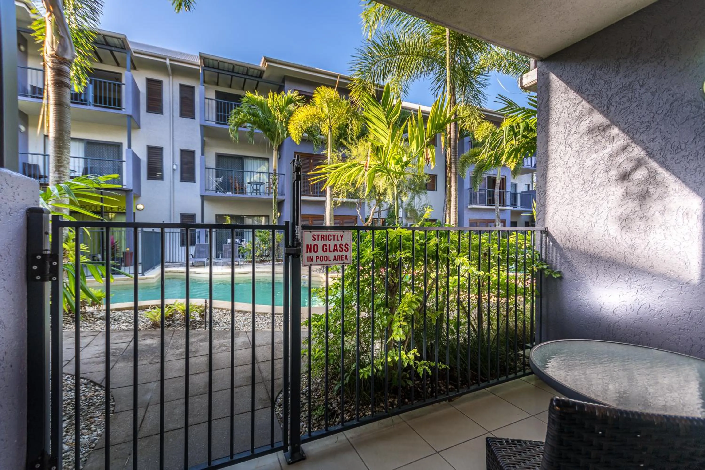 Patio in Southern Cross Atrium Apartments