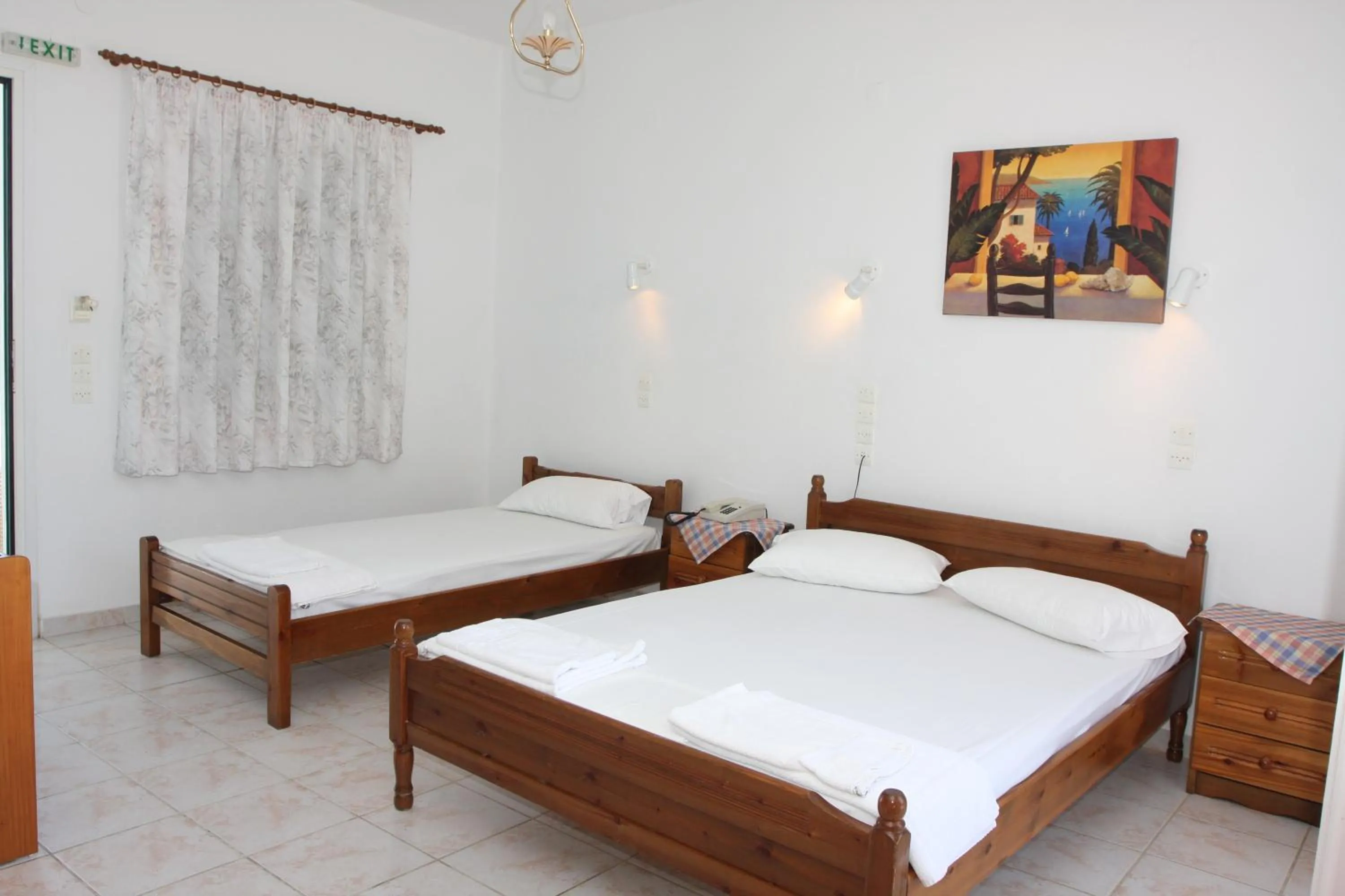 Photo of the whole room, Bed in Akrogiali Hotel