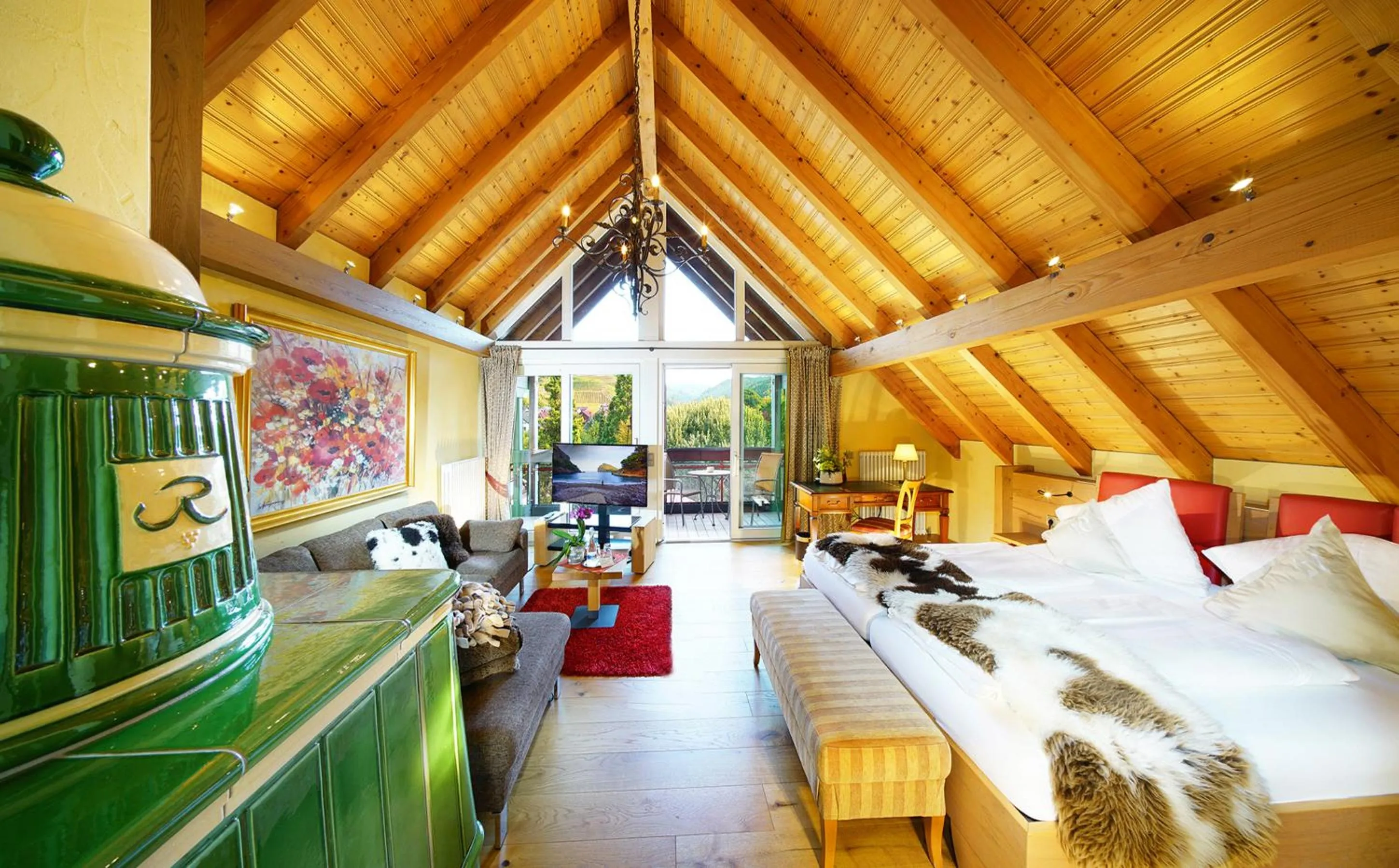 Bed in Hotel Rebstock Durbach