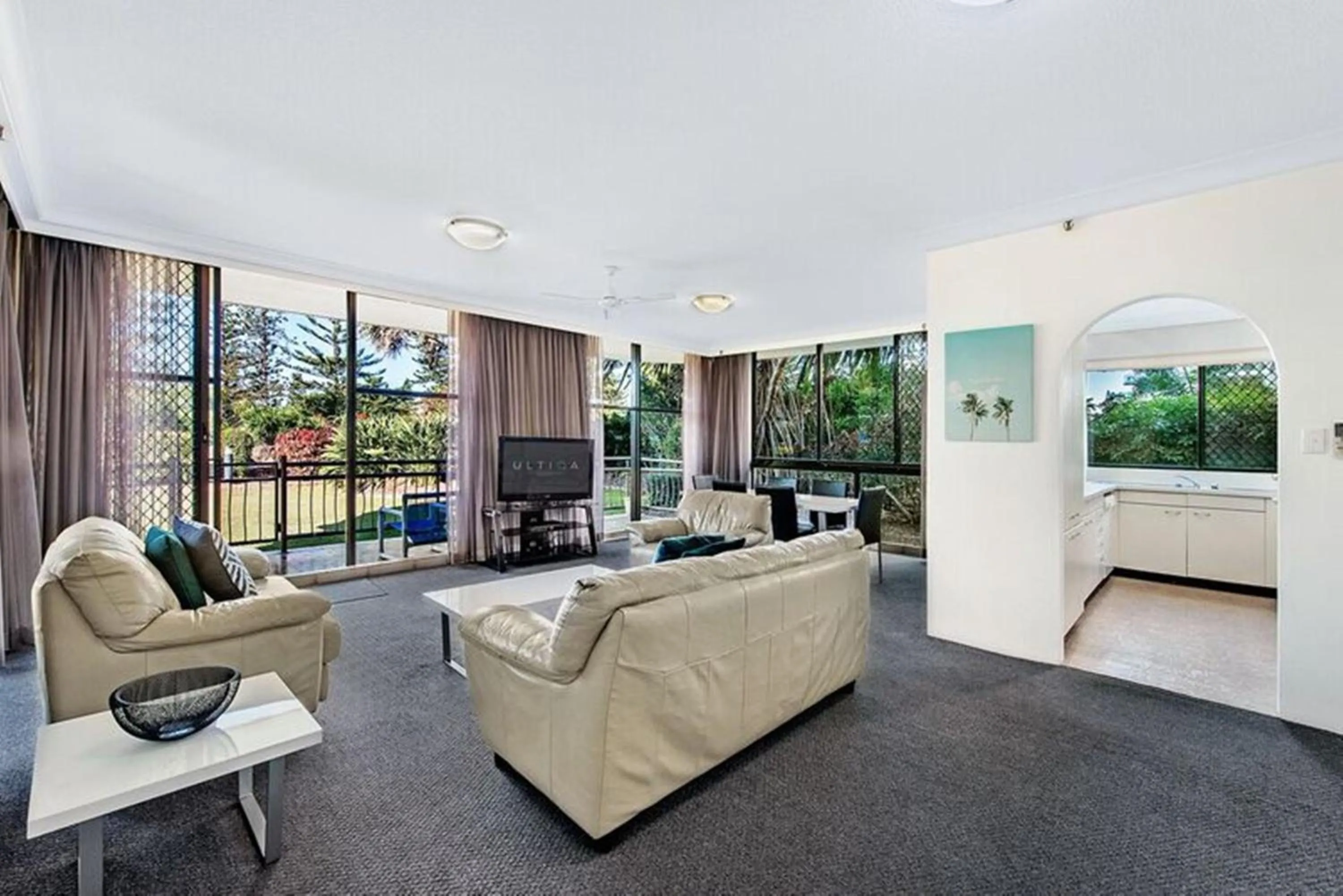 Living room in ULTIQA Beach Haven on Broadbeach