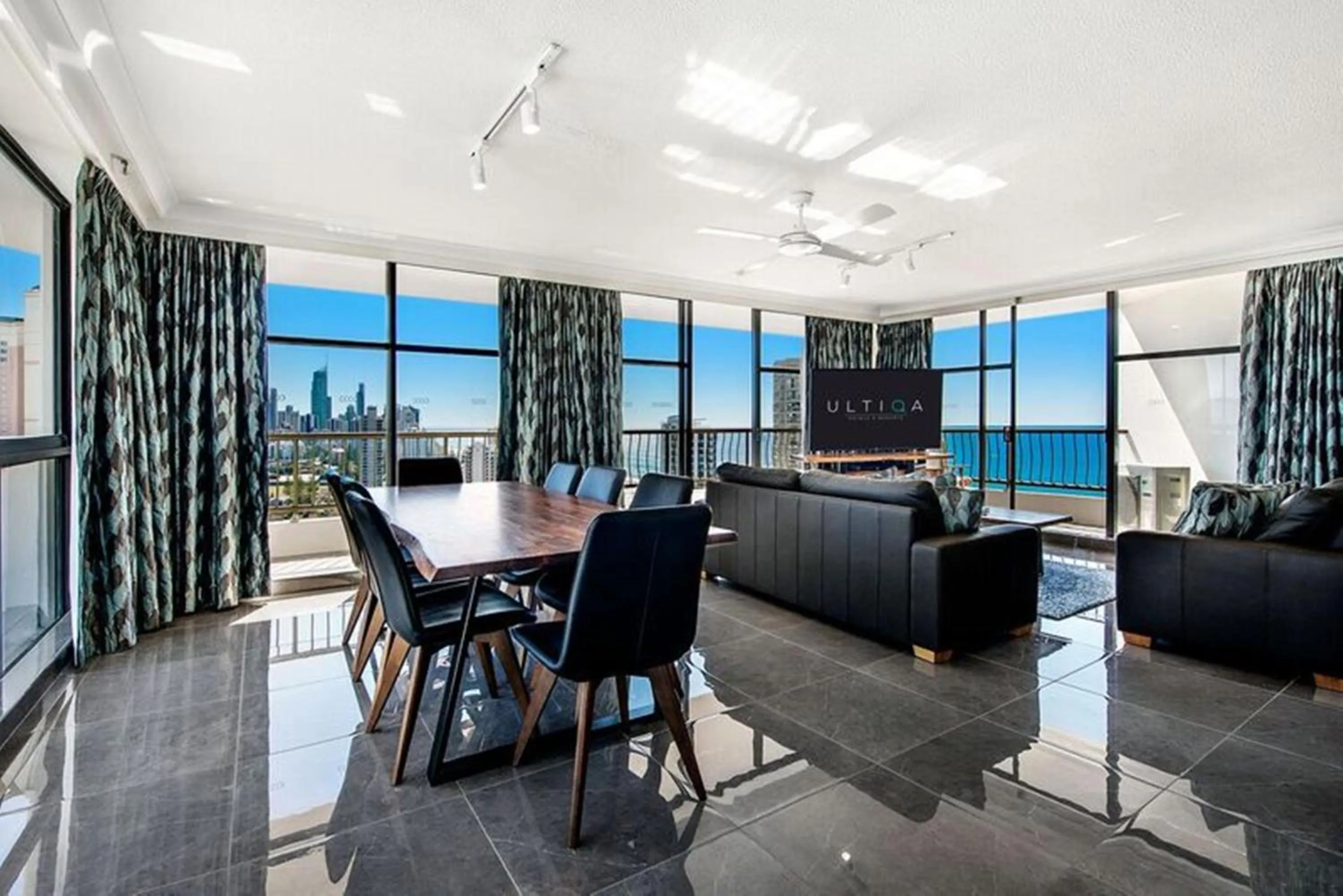 Dining area in ULTIQA Beach Haven on Broadbeach