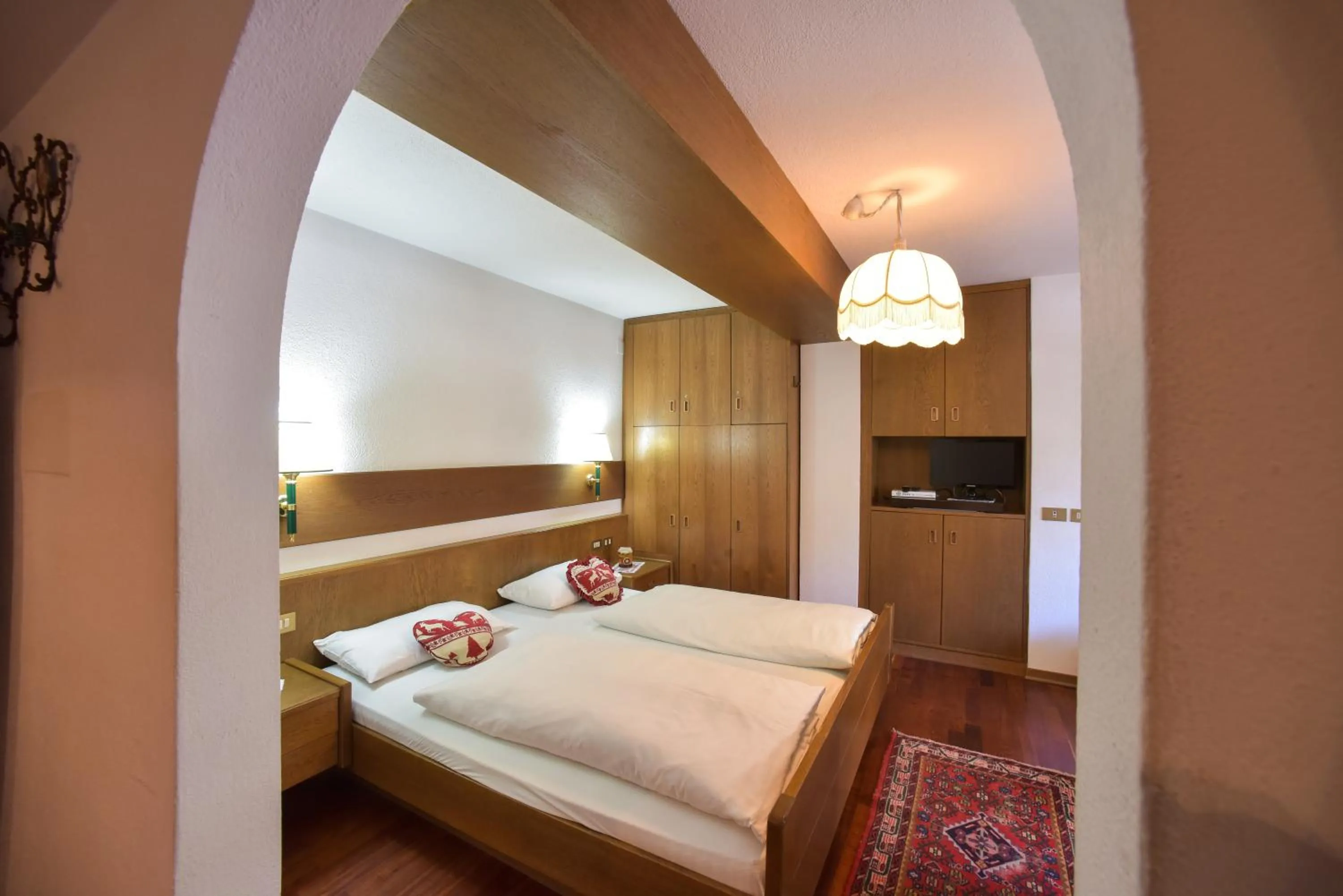 Living room, Bed in Residence Salvan