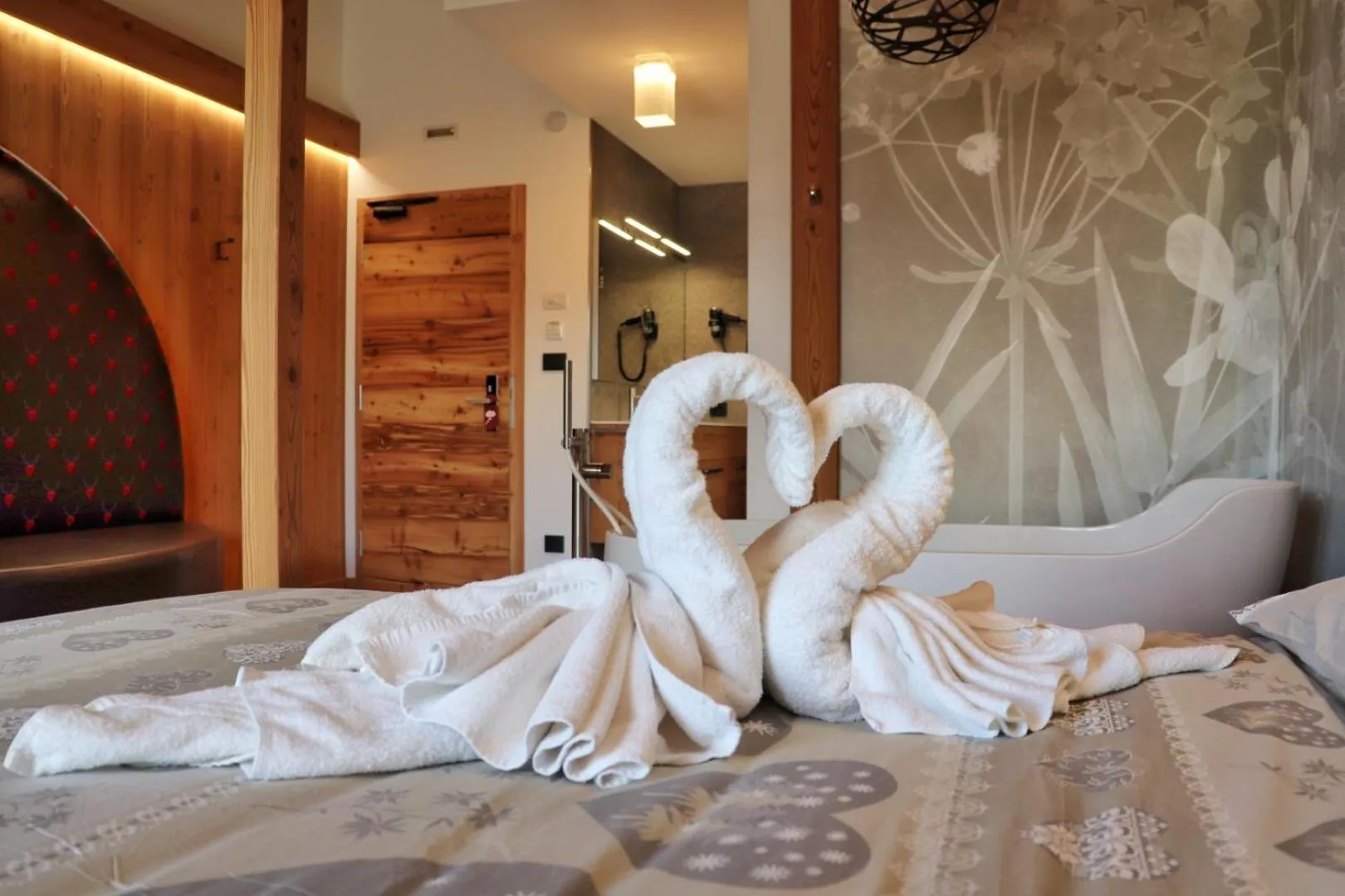 Bed in Hotel Panorama Wellness & Resort