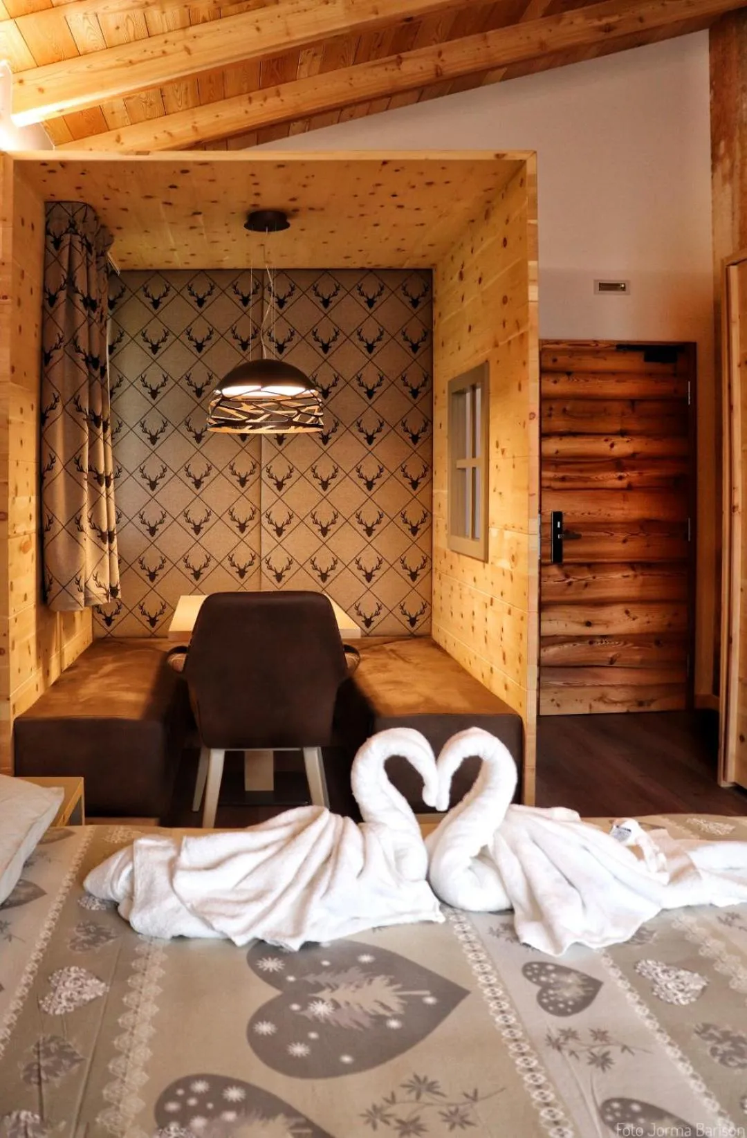 Bed in Hotel Panorama Wellness & Resort