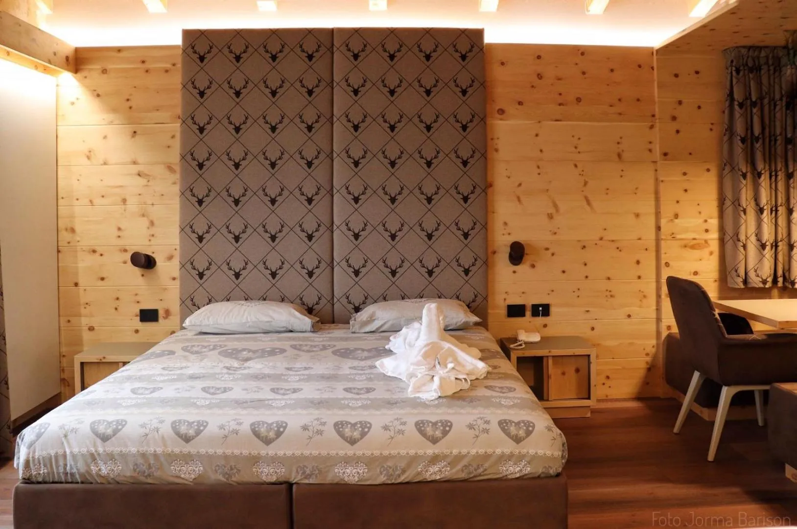 Bed in Hotel Panorama Wellness & Resort