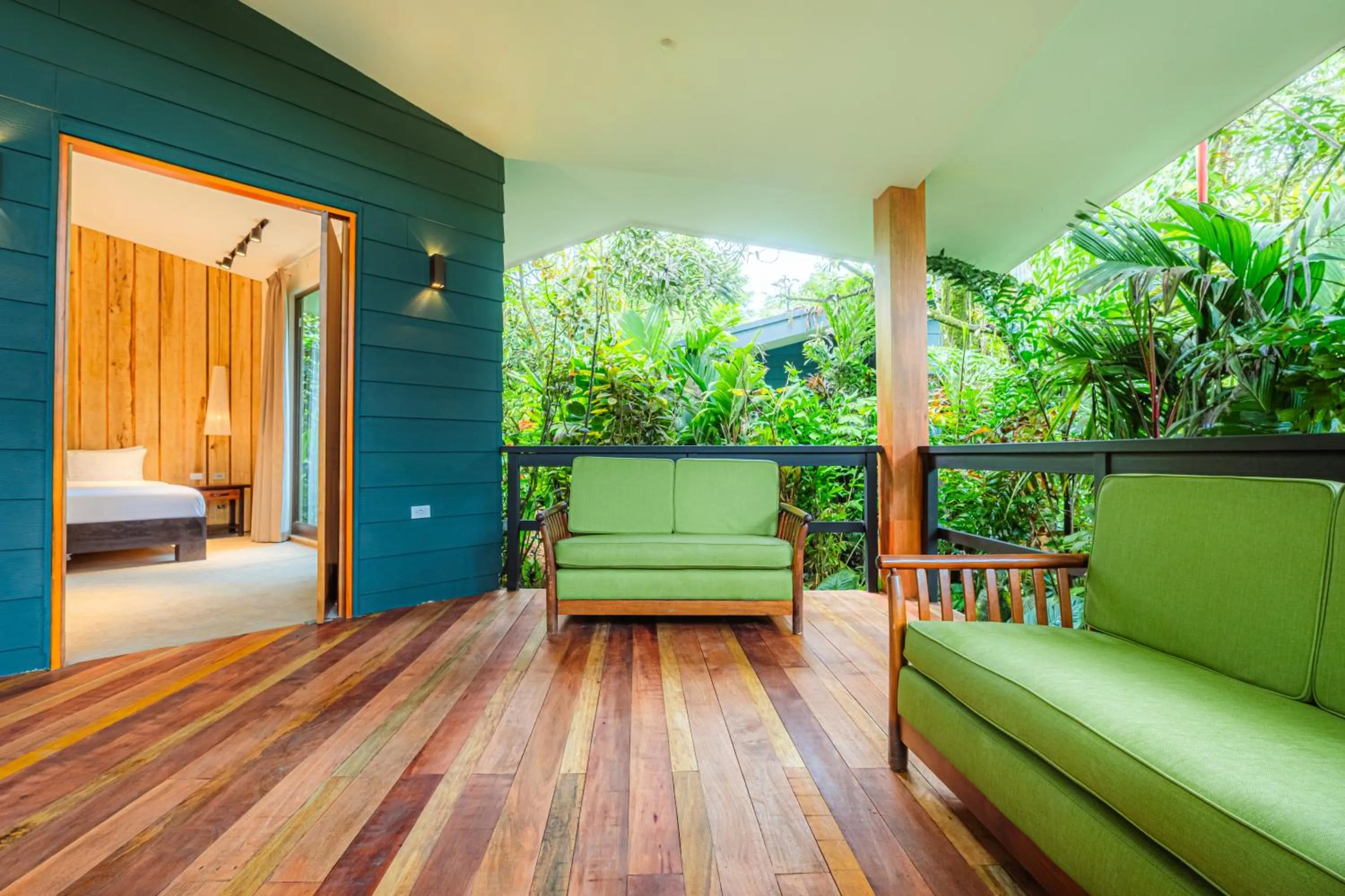 Balcony/Terrace, Bed in Chachagua Rainforest Hotel & Hot Springs
