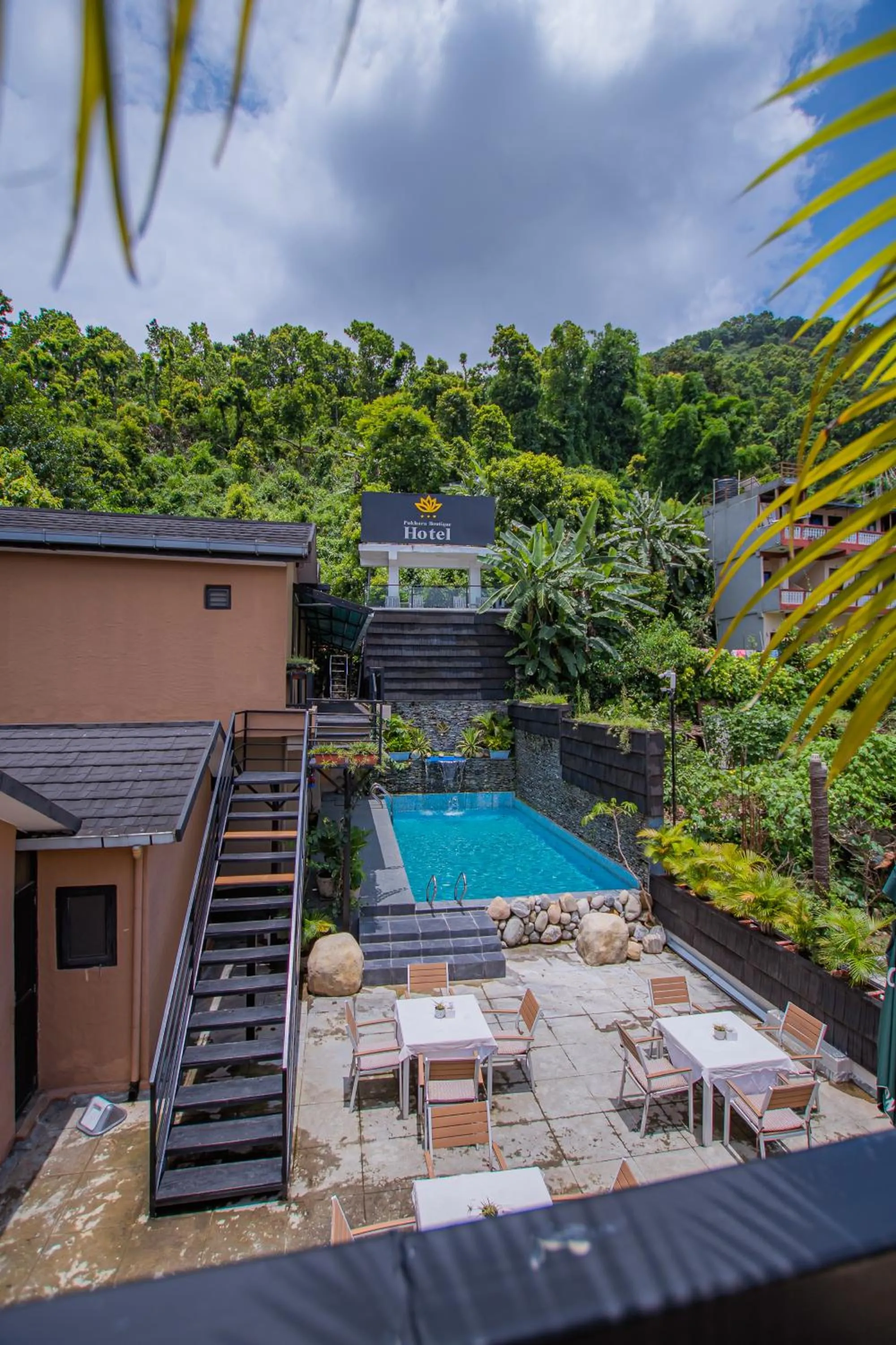 Swimming pool in Pokhara Boutique Hotel