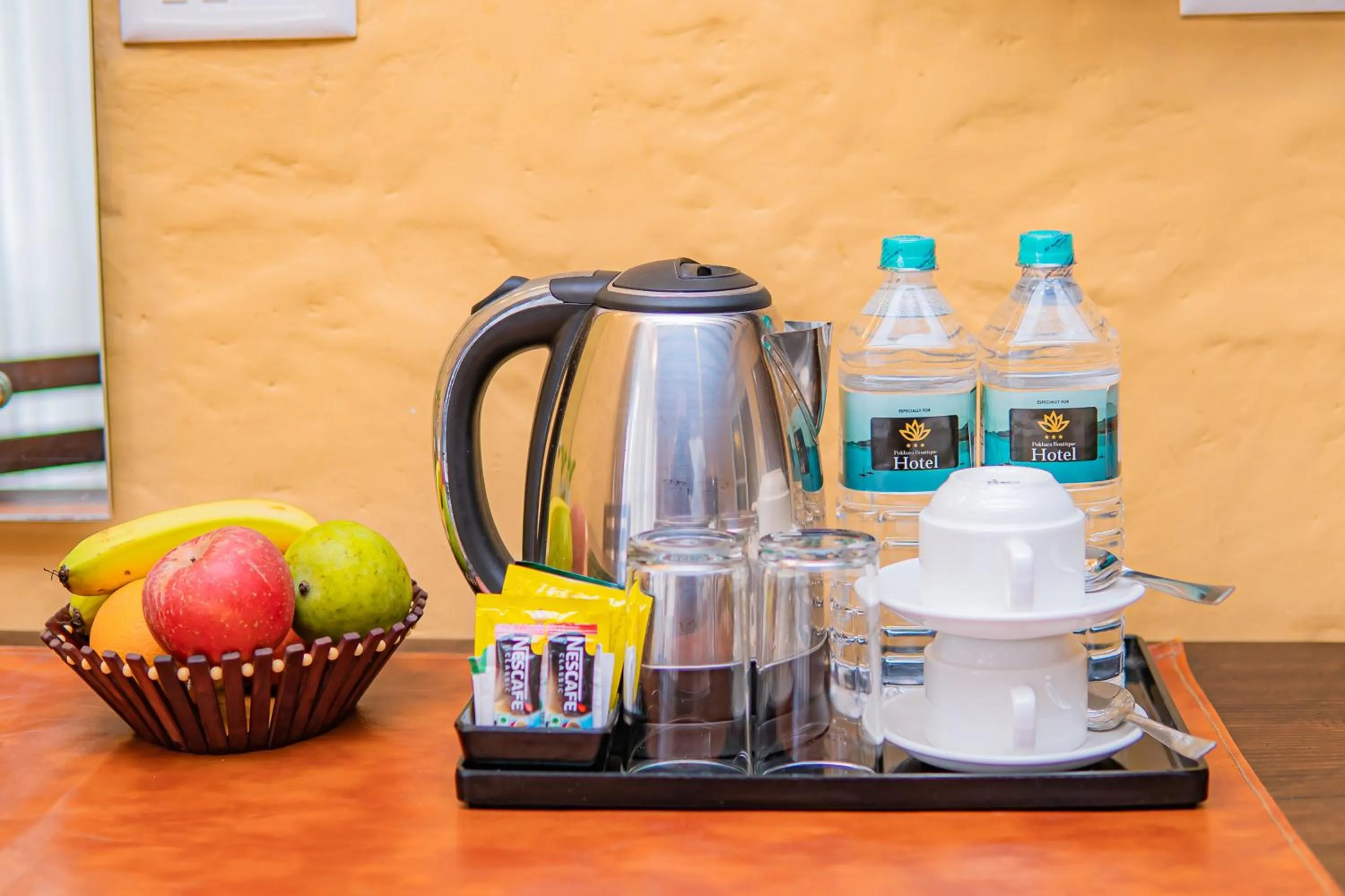 Coffee/tea facilities in Pokhara Boutique Hotel