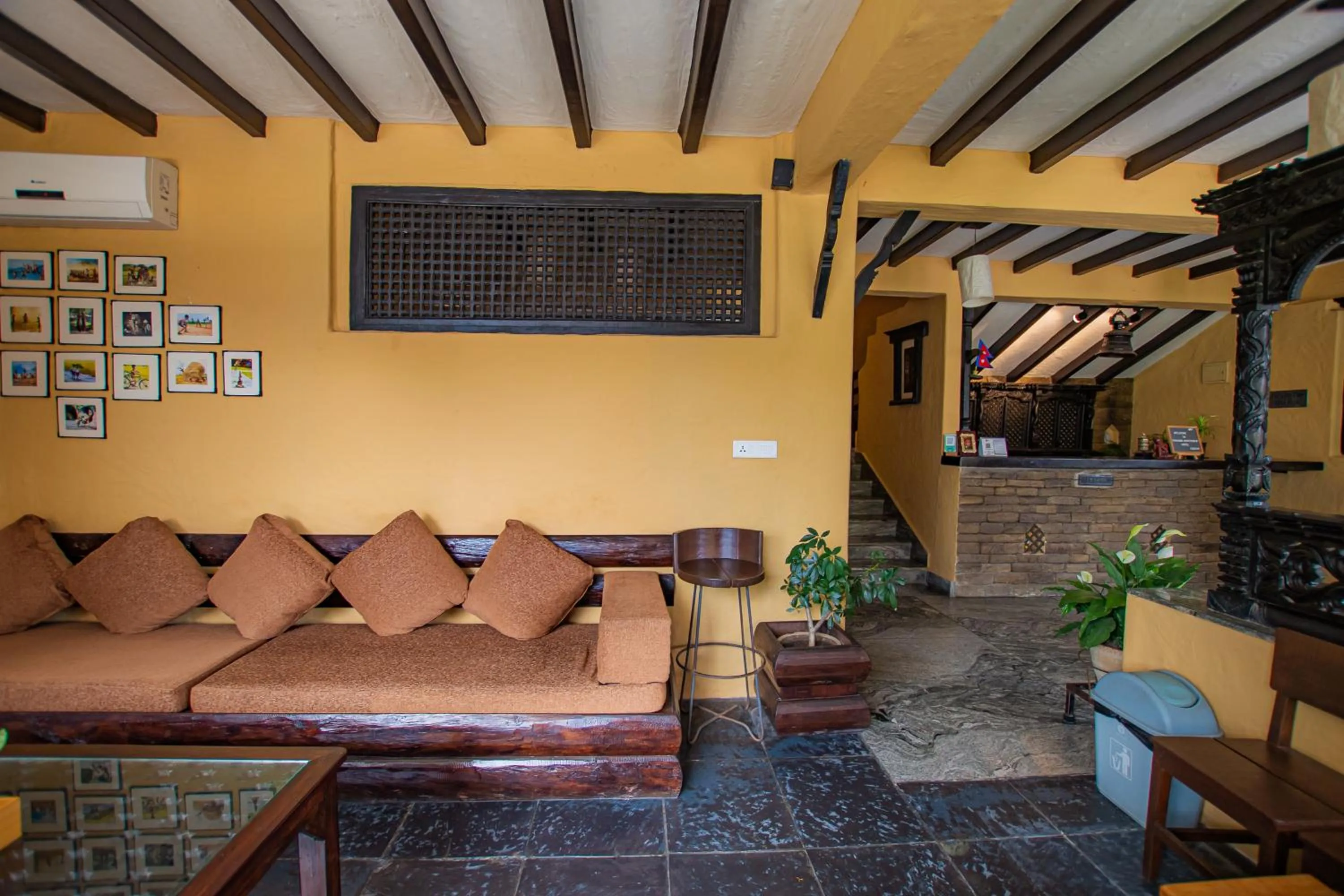 Seating area in Pokhara Boutique Hotel