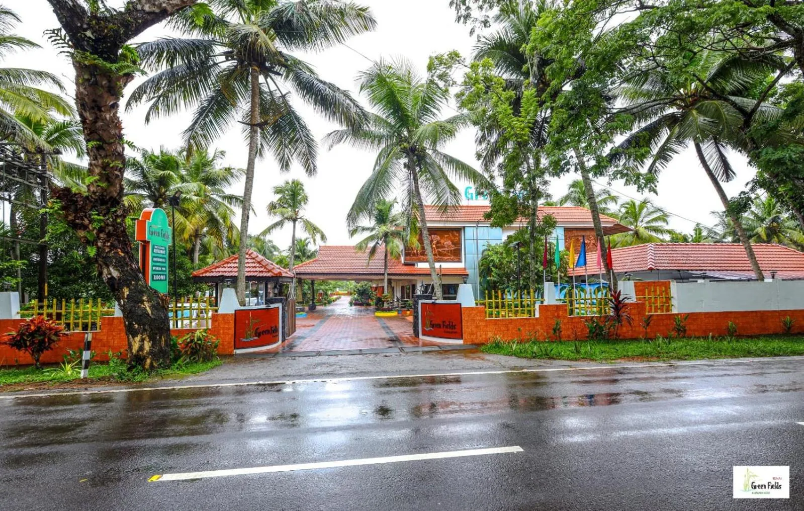 Street view in Green Fields Kumarakom