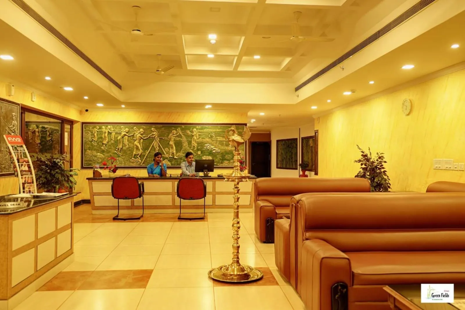 Lobby or reception in Green Fields Kumarakom