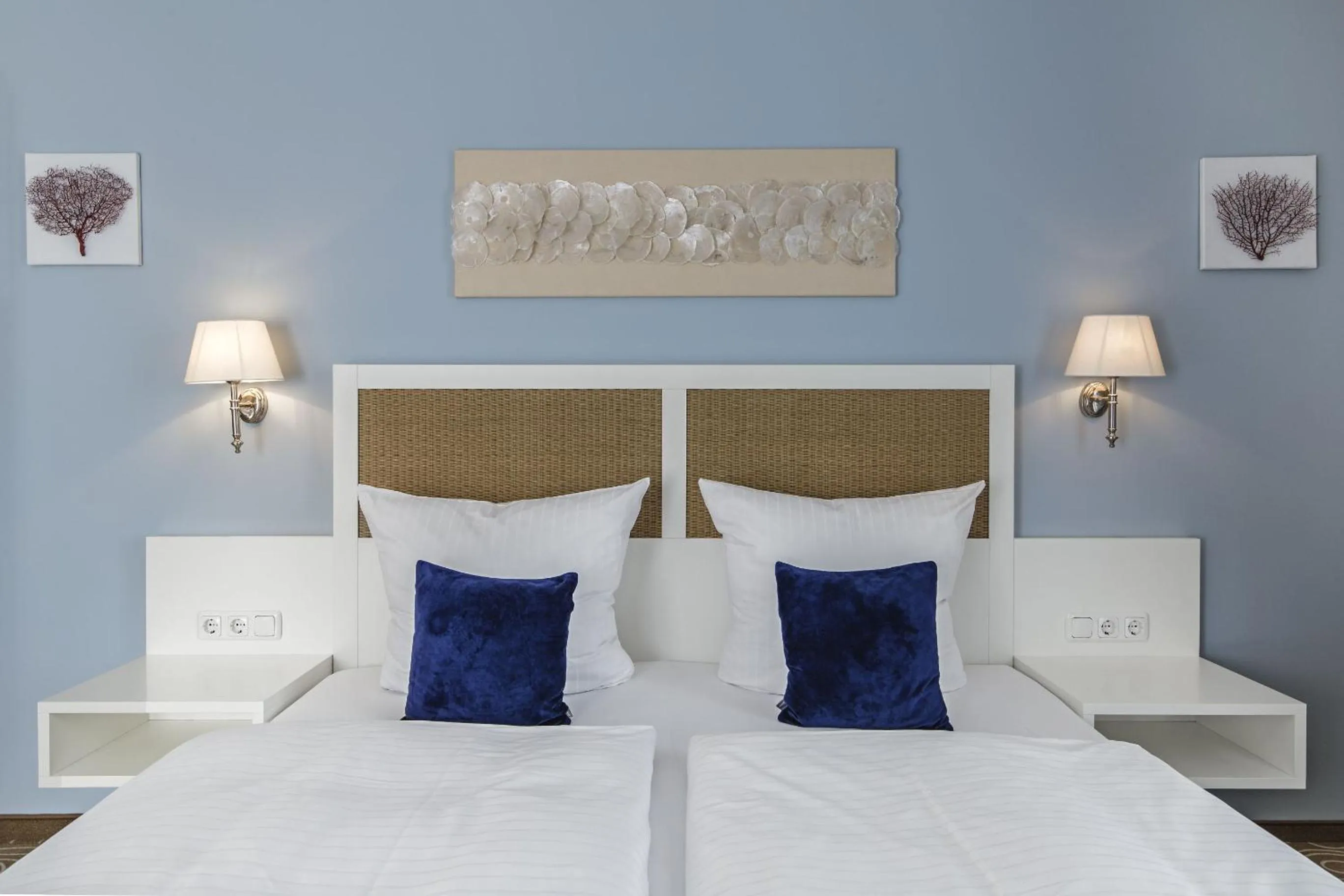 Bed in Mein Strandhaus - Hotel, Restaurant & Schwimmbad