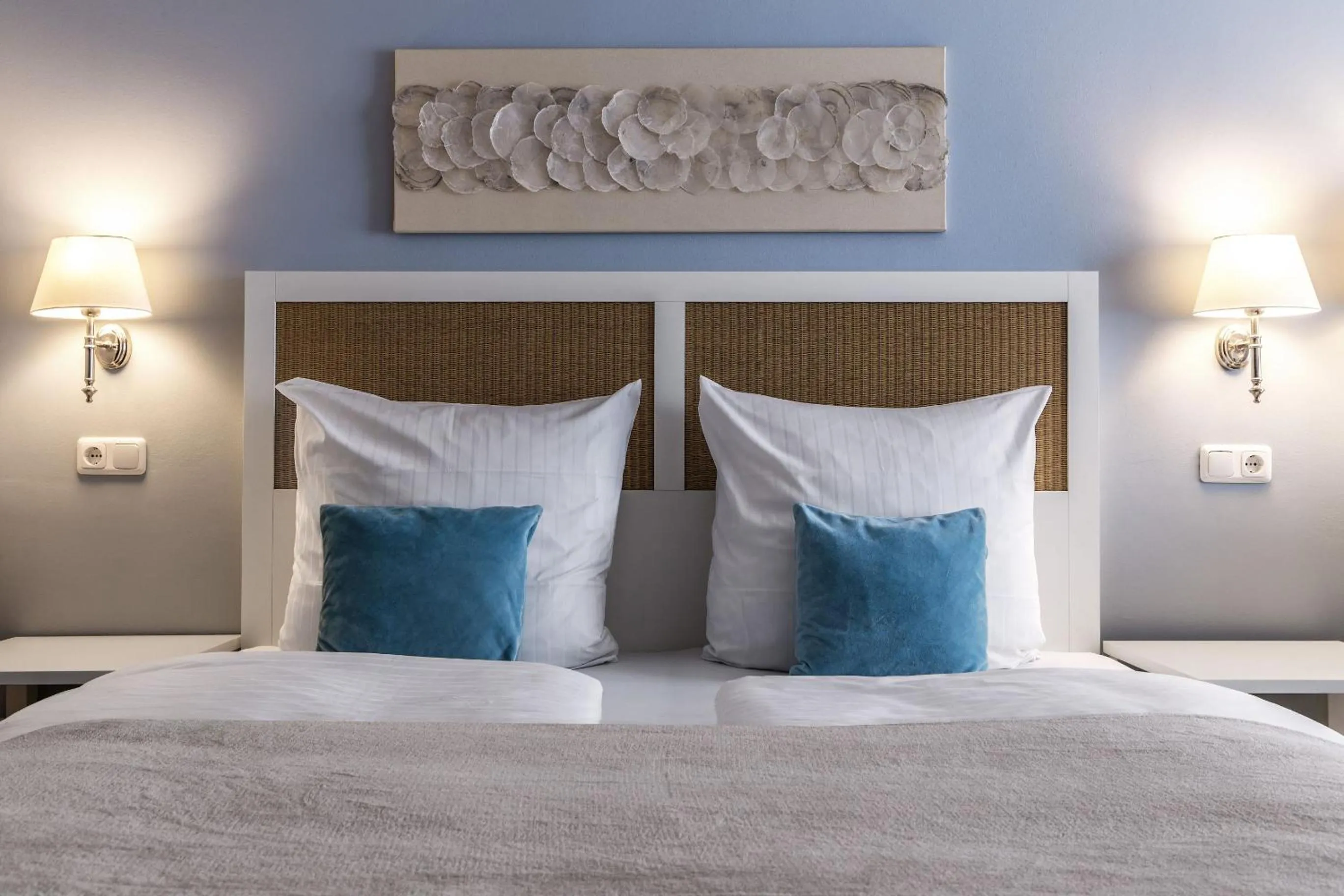 Bedroom, Bed in Mein Strandhaus - Hotel, Restaurant & Schwimmbad