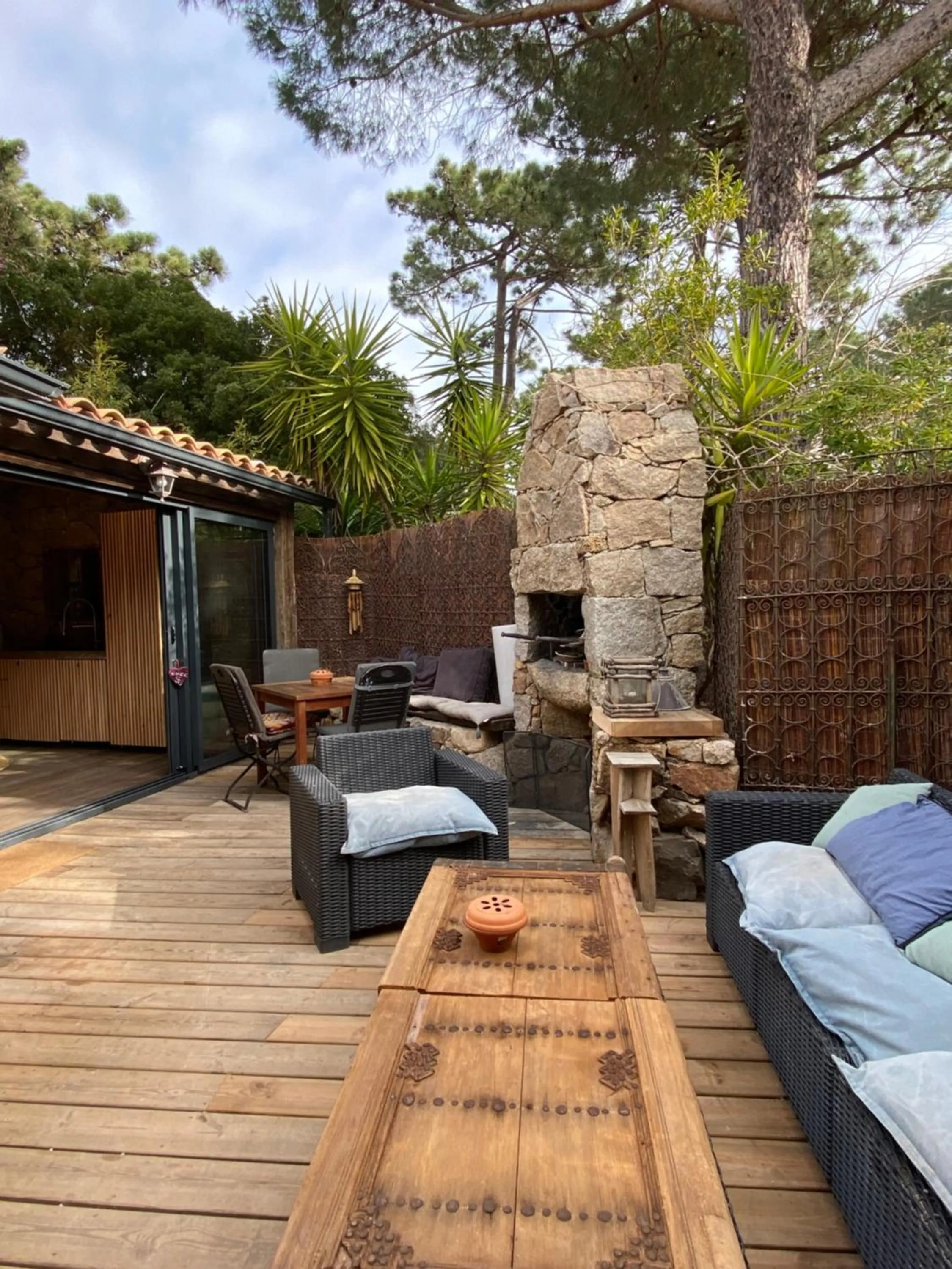 Patio in Maranatha, front de mer avec plage