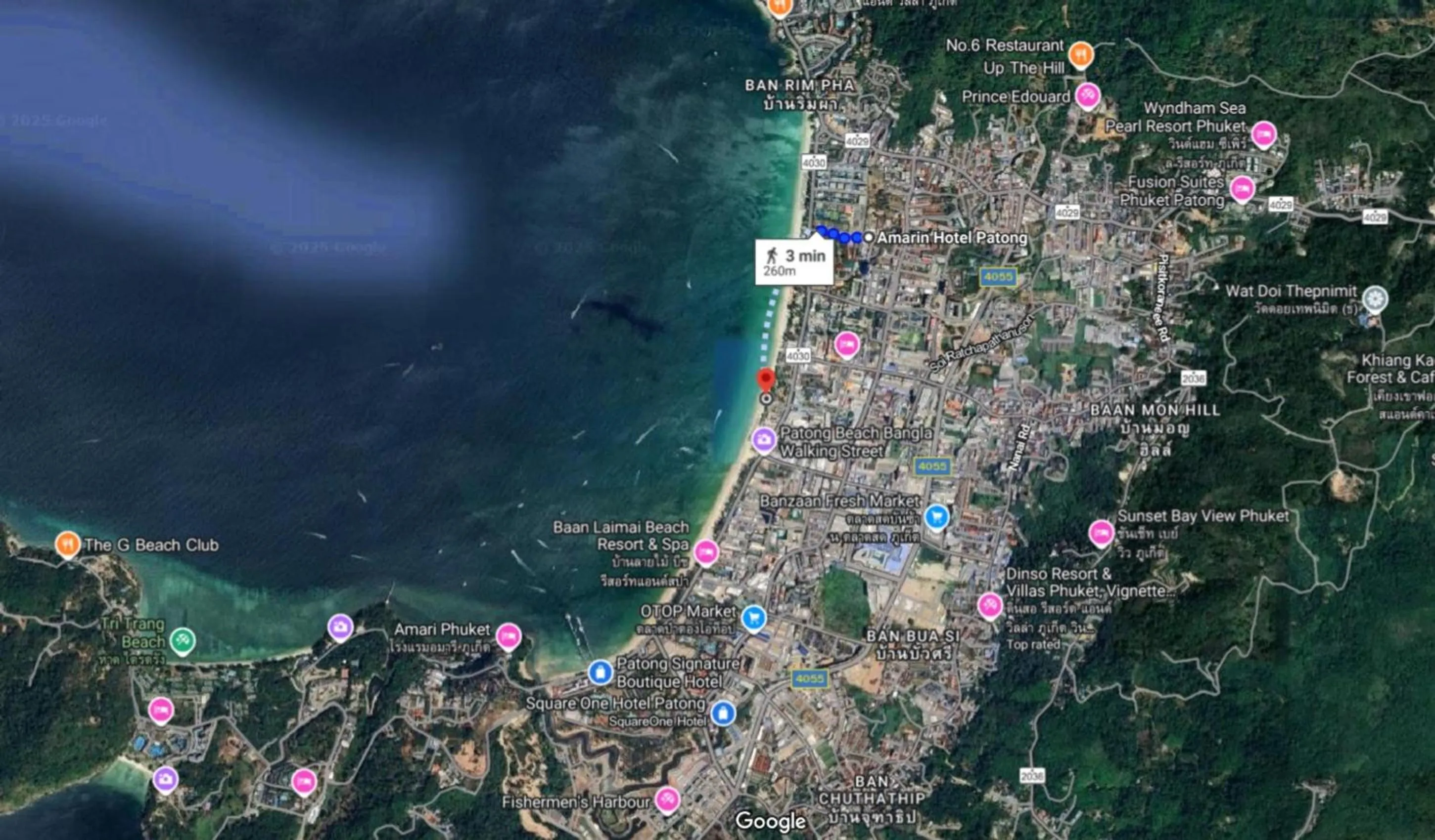 Location in Amarin Hotel Patong