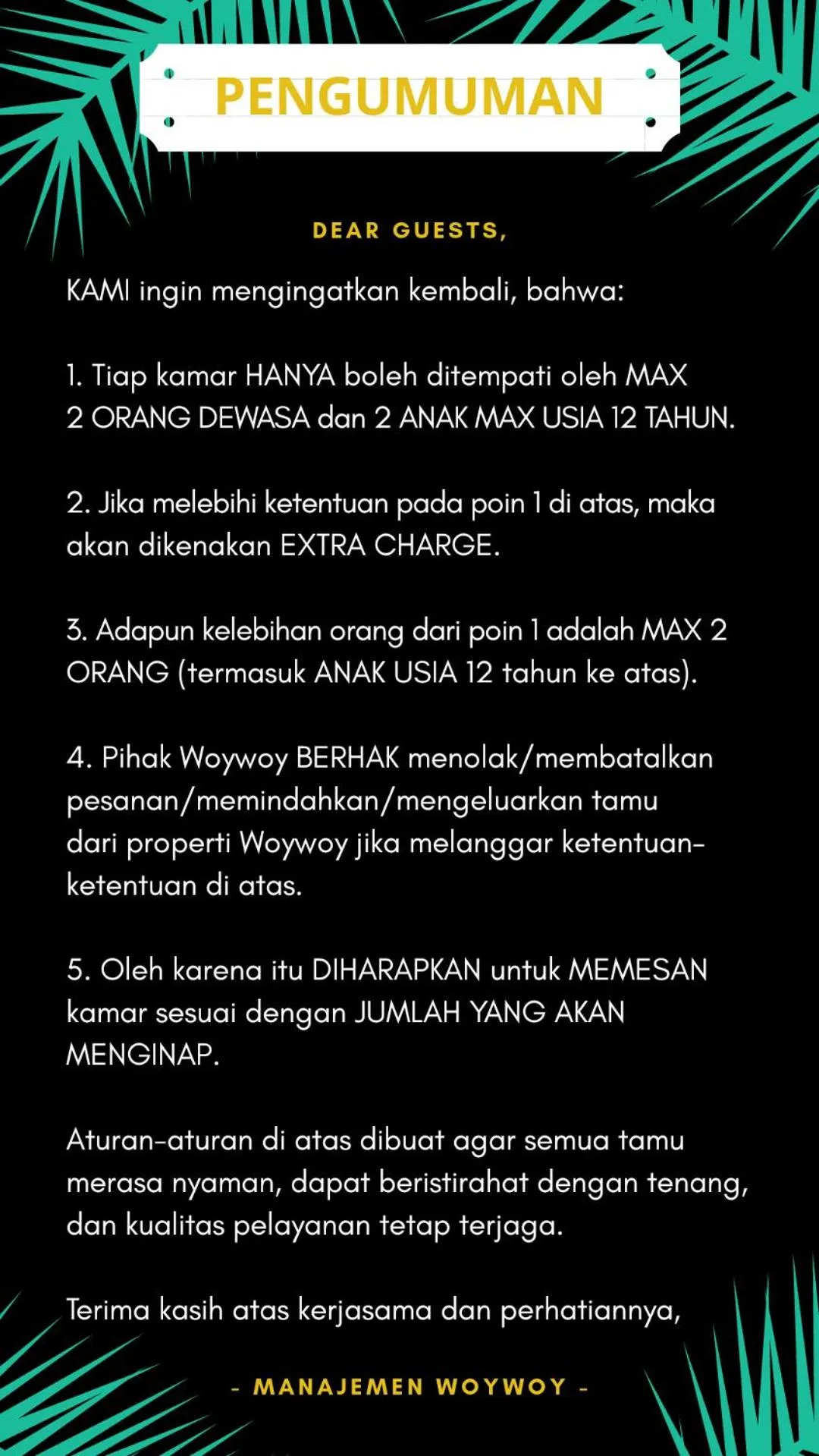 Text overlay in Woywoy Paradise