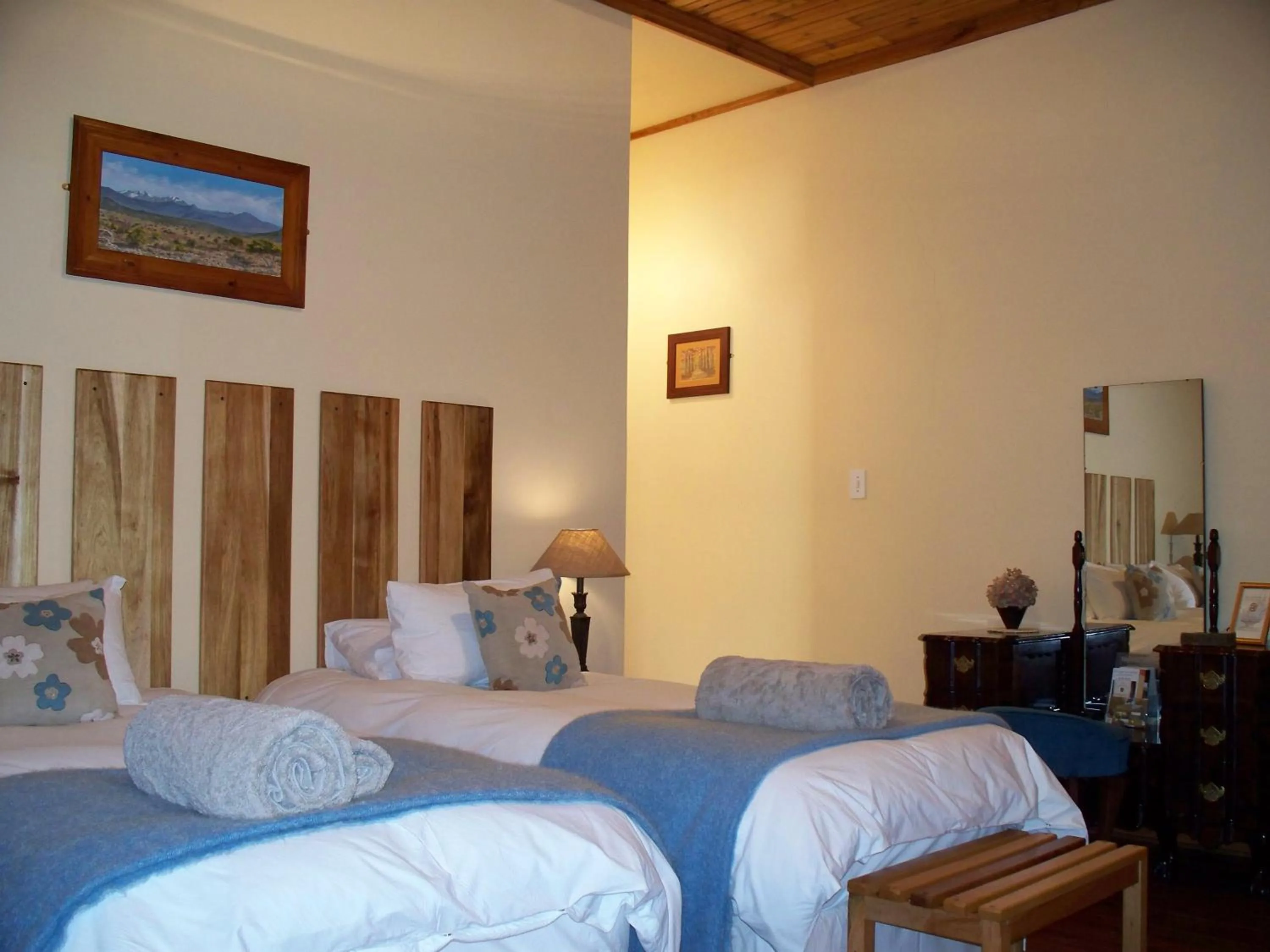 Decorative detail, Bed in Angler and Antelope Guesthouse