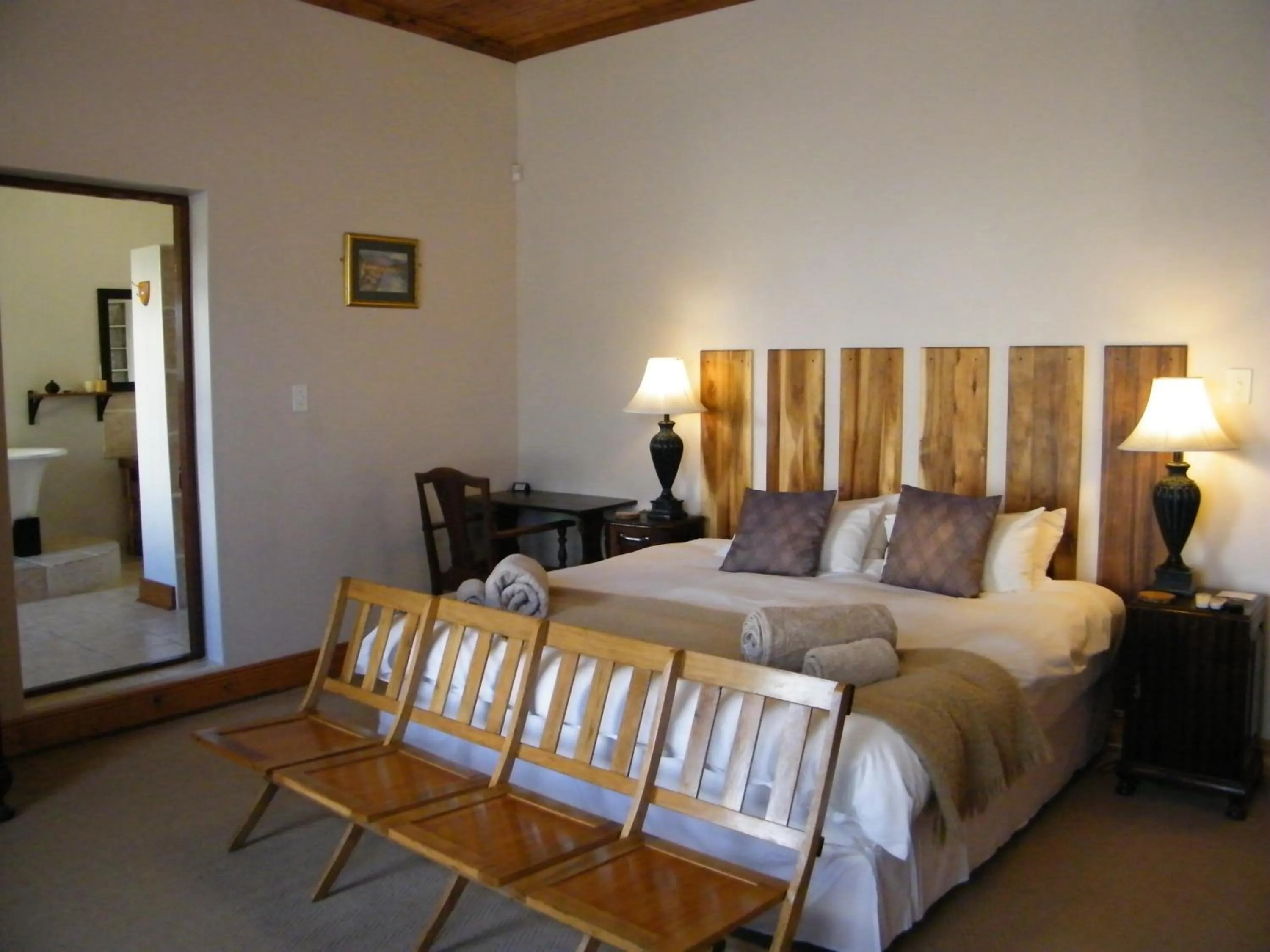 Decorative detail, Bed in Angler and Antelope Guesthouse