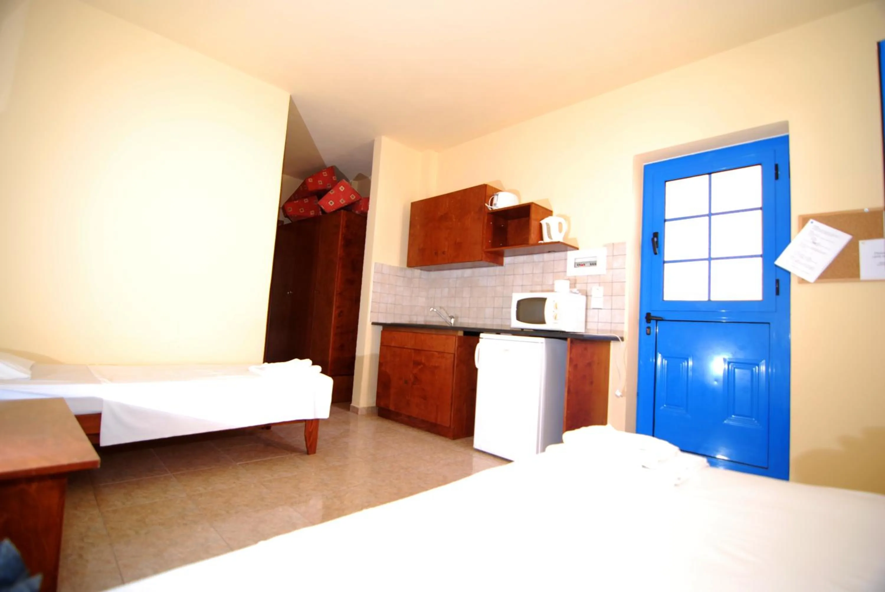 Decorative detail, Bed in Chrysoula Hotel