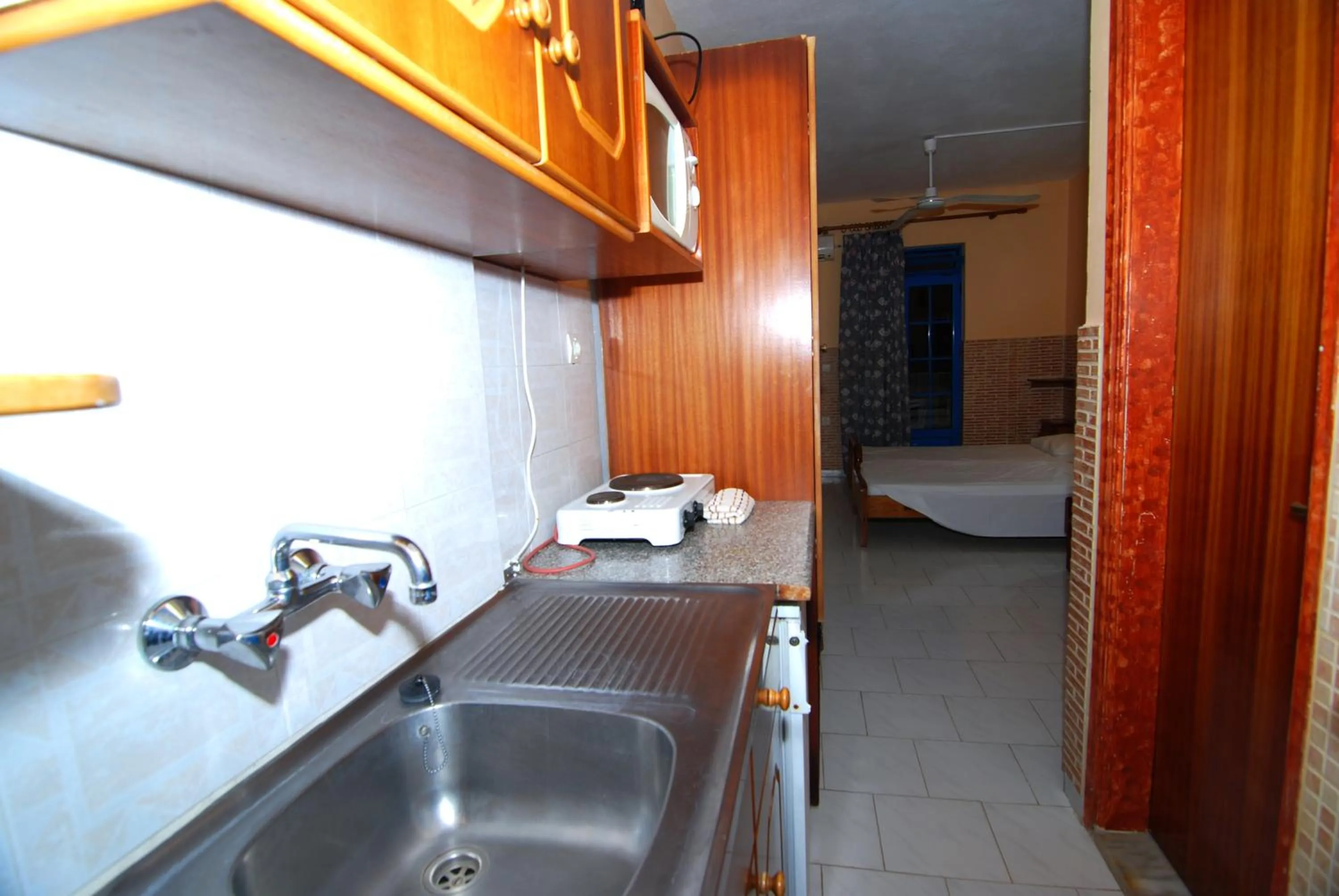 Kitchen or kitchenette in Chrysoula Hotel