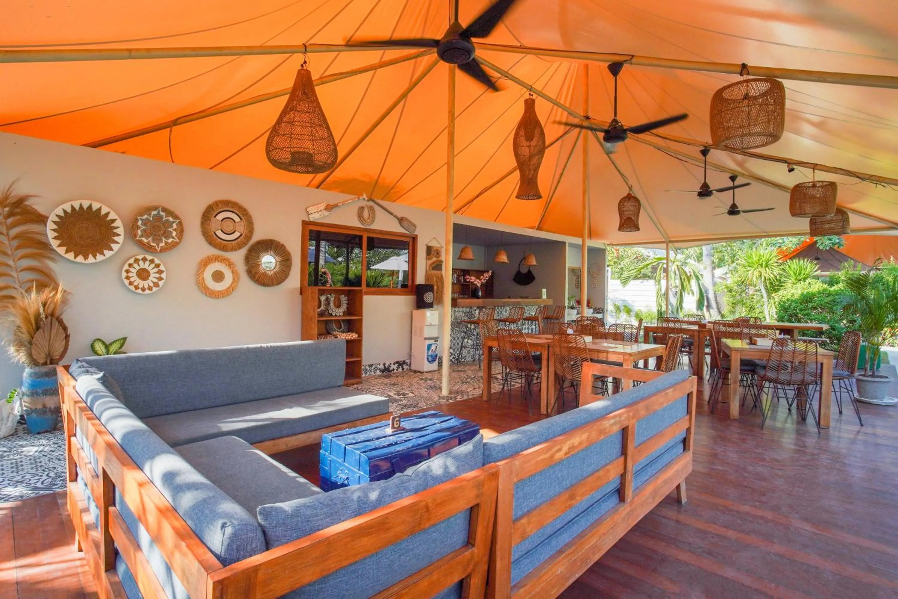 Seating area in Gili Tenda