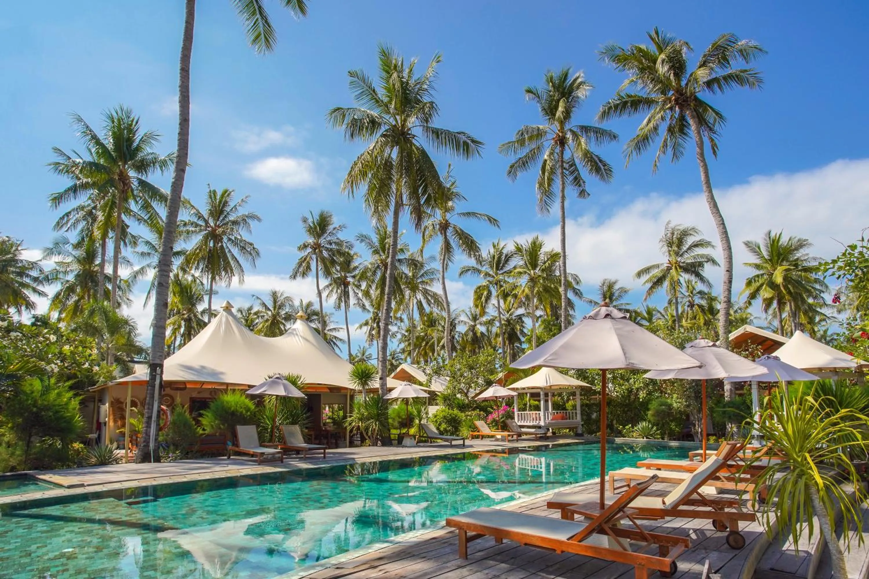 Garden view in Gili Tenda