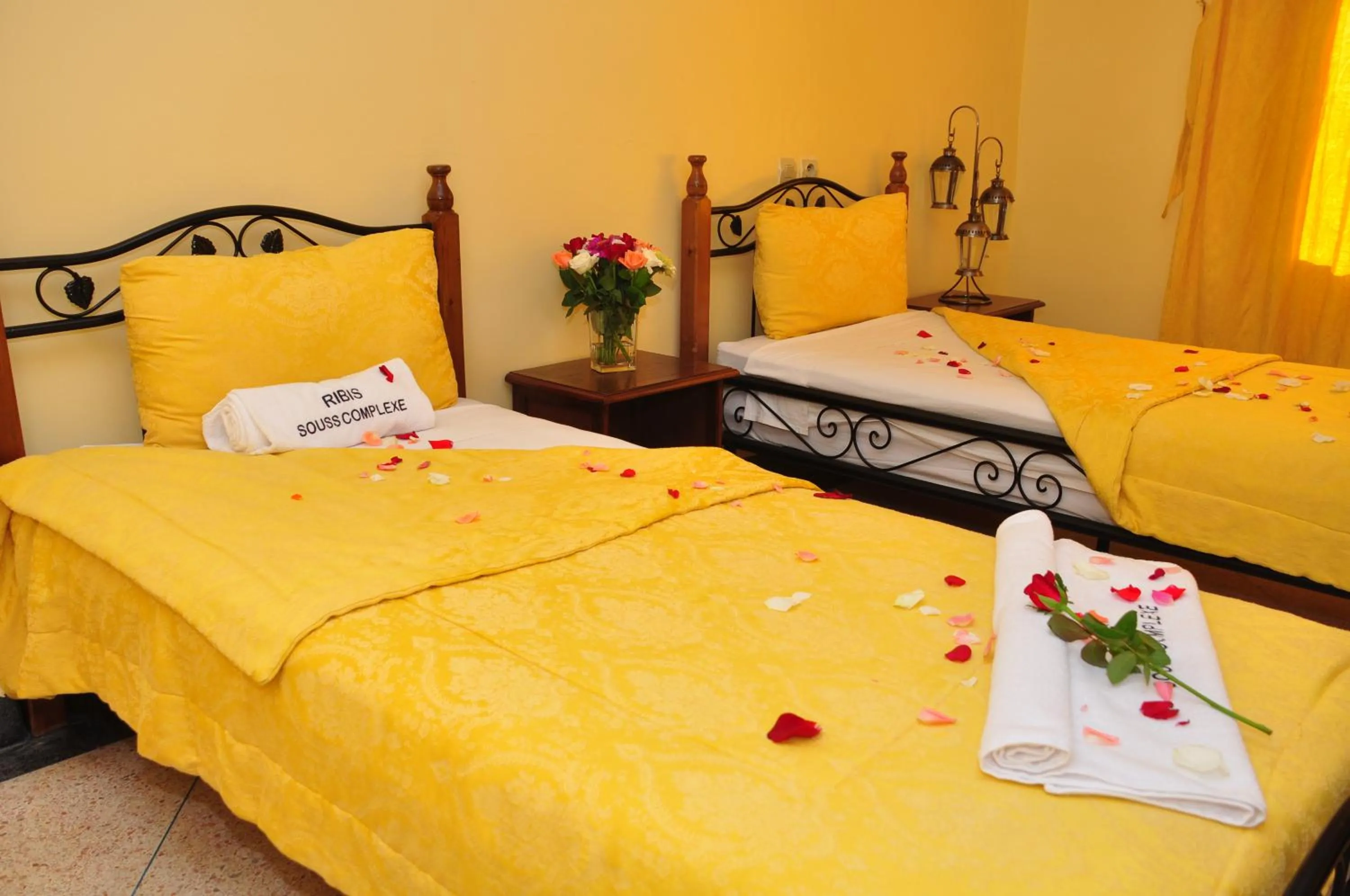 Bed in Hotel Ribis