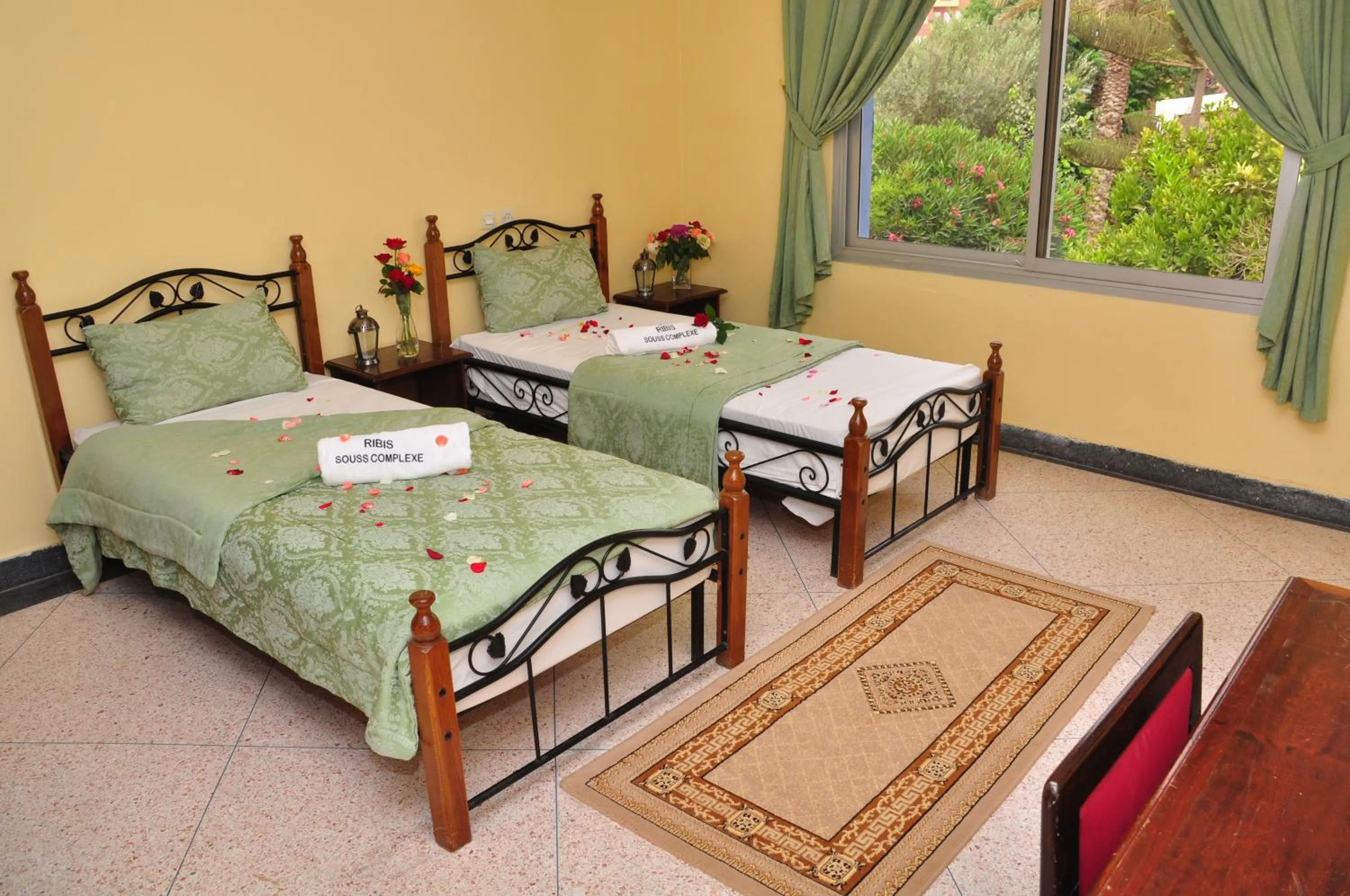 Bed in Hotel Ribis