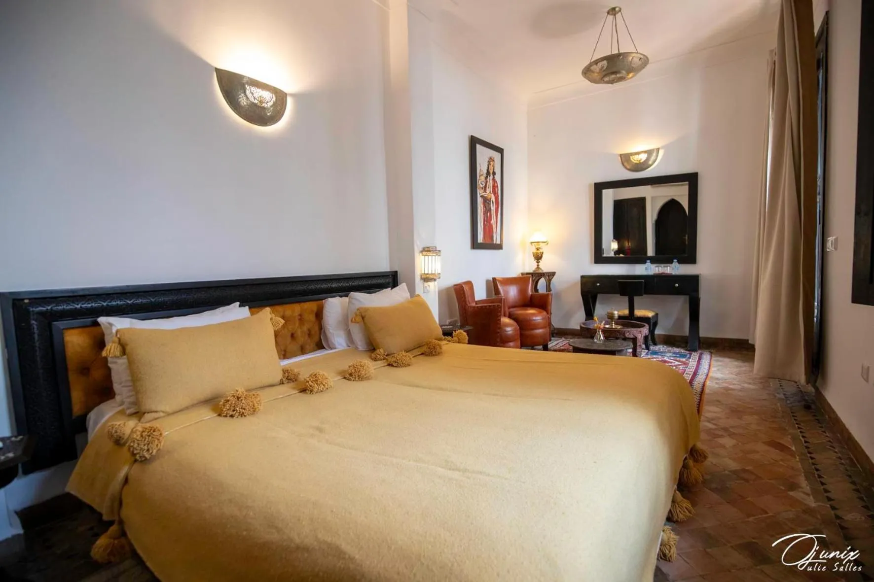 Bed in Riad Zoraida