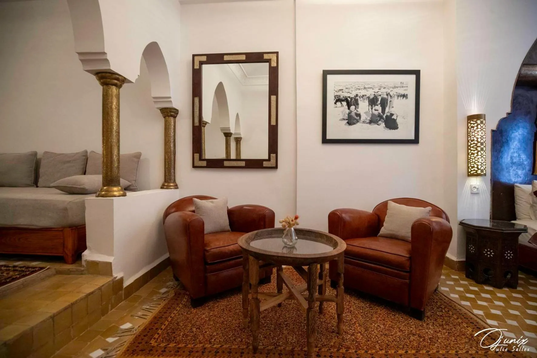 Seating area in Riad Zoraida